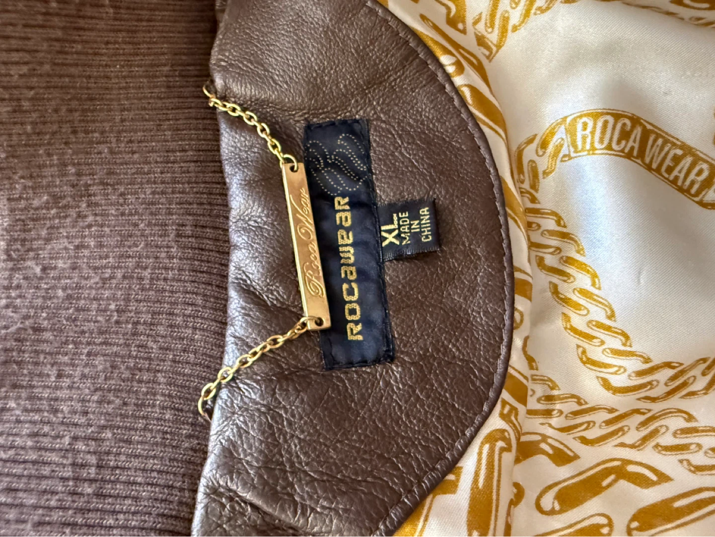 Rocawear Faux Leather Bomber Jacket XL - photo 5