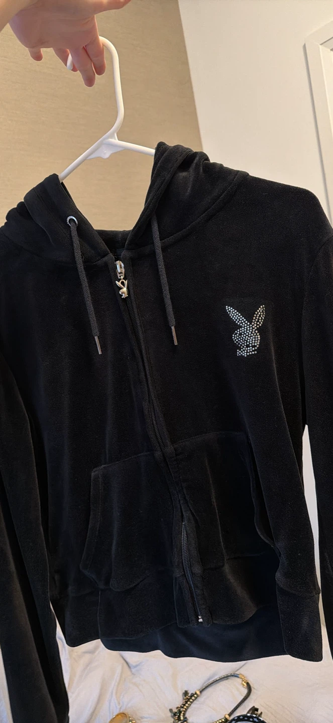 Playboy Velour Hoodie - photo 3