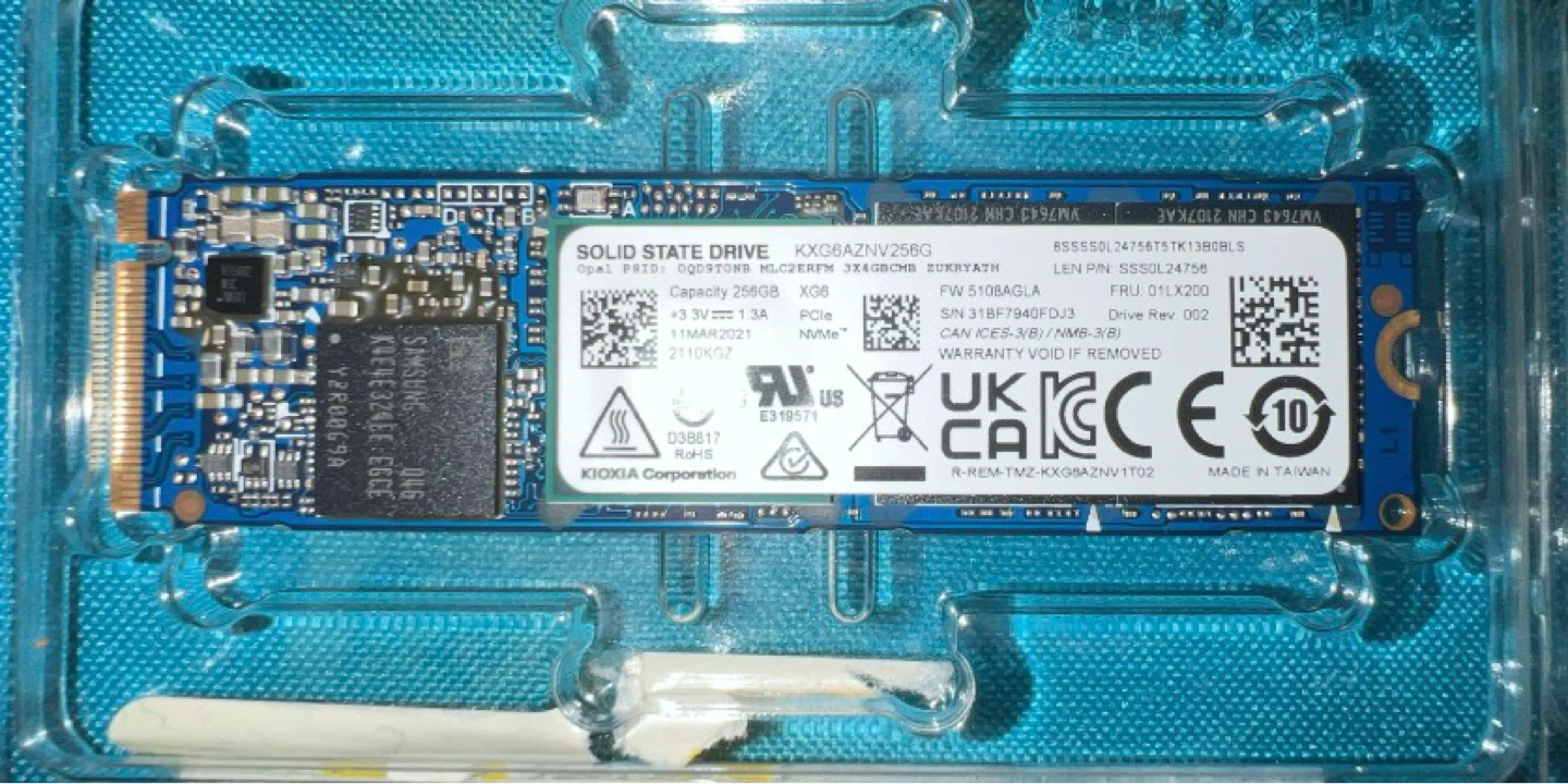 Kioxia EXCERIA 256GB NVMe SSD