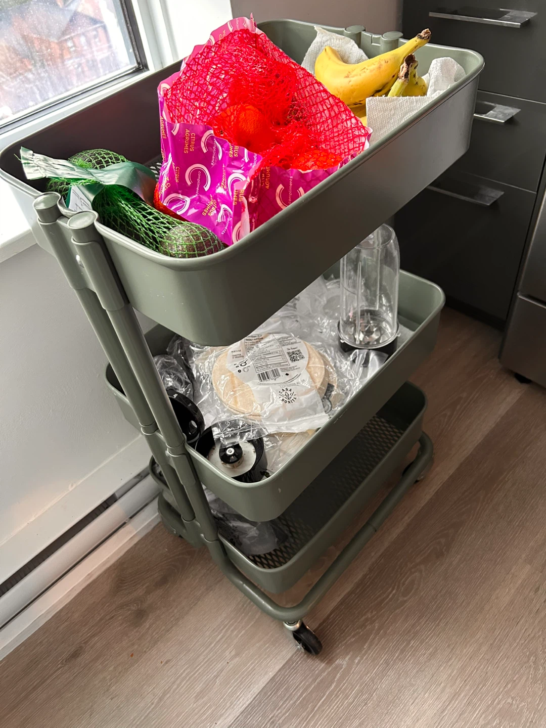 3-Tier Rolling Utility Cart