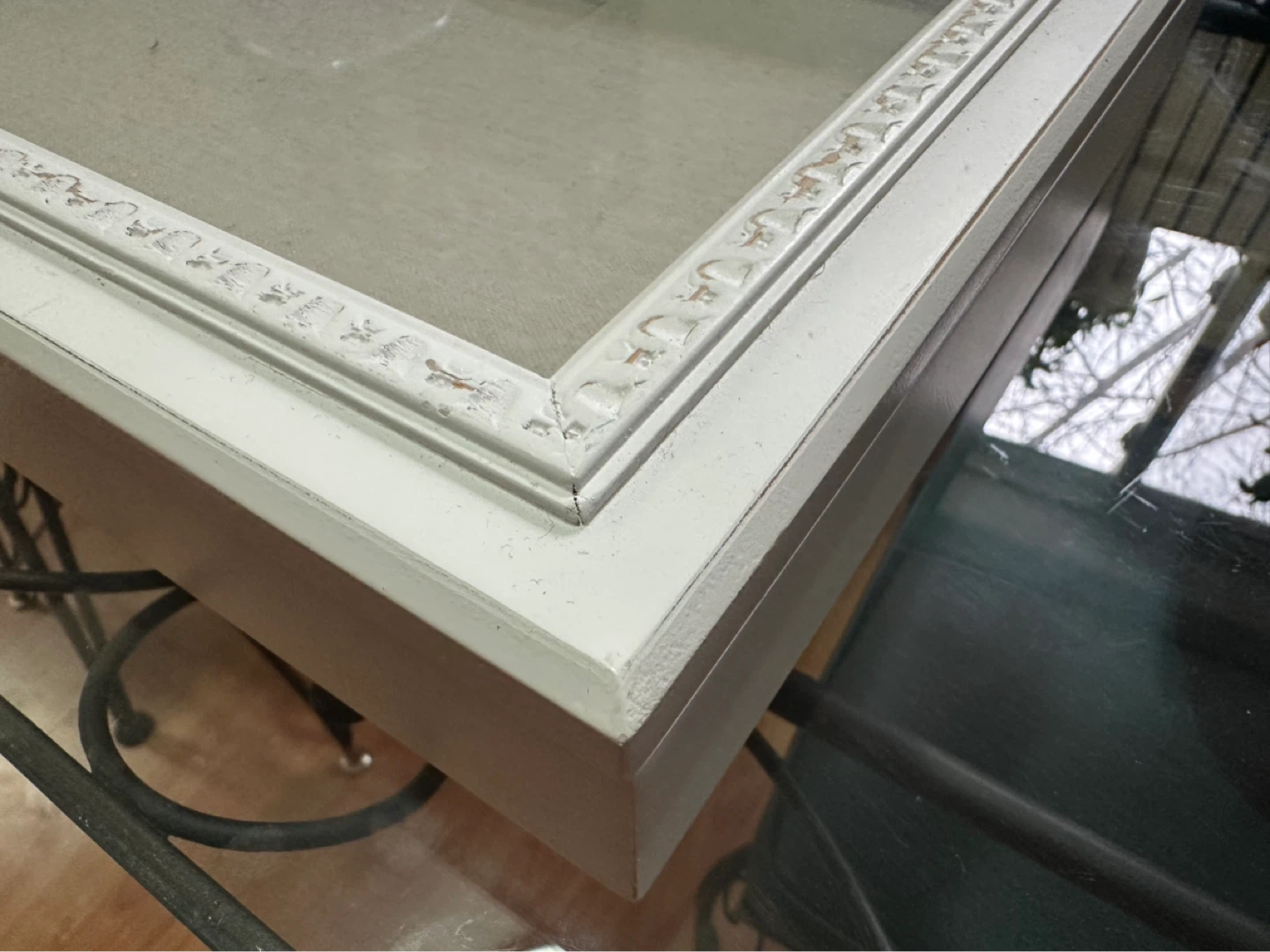 White Shadow Box Frame with Pins - photo 2