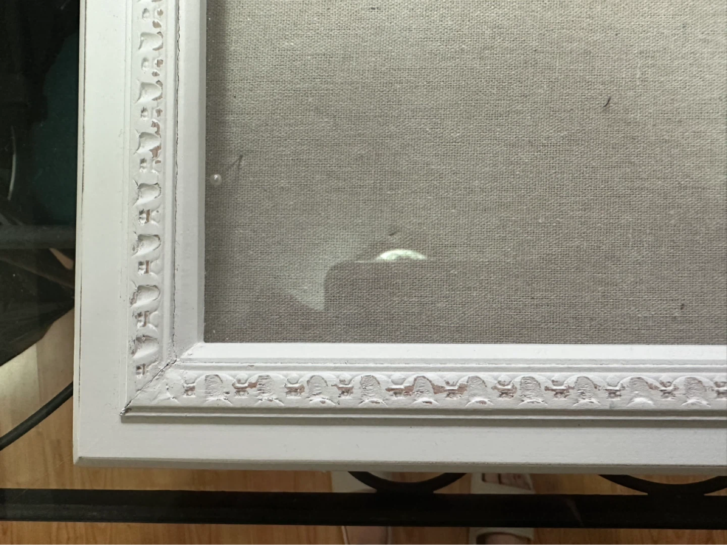 White Shadow Box Frame with Pins - photo 3