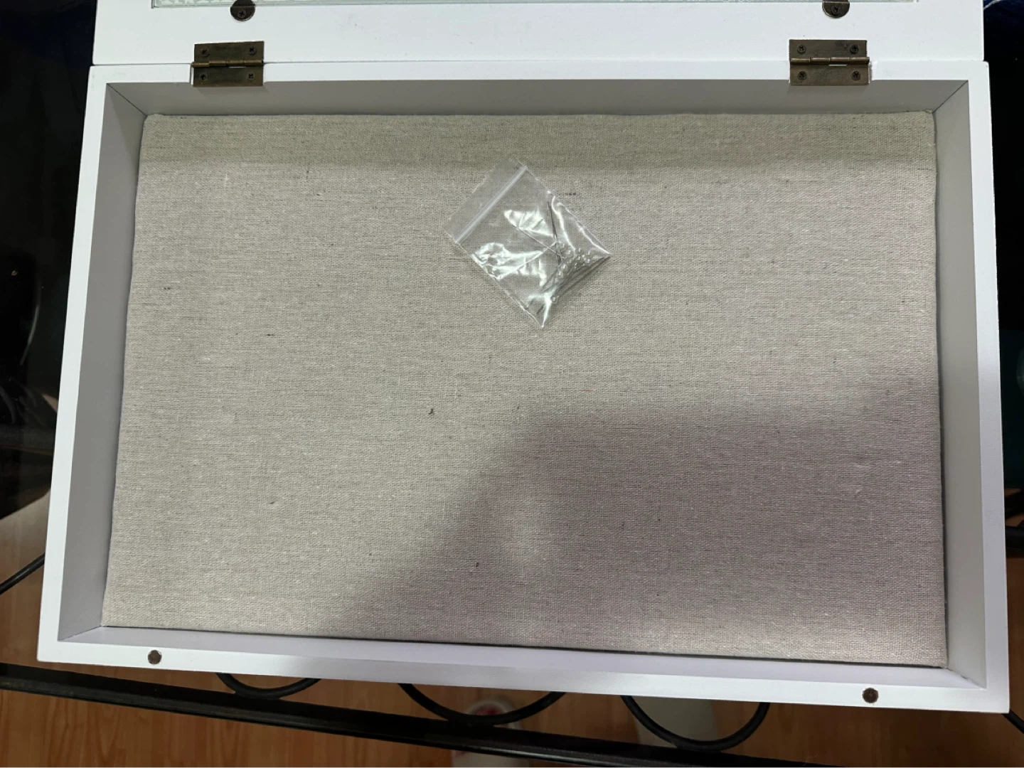White Shadow Box Frame with Pins - photo 5