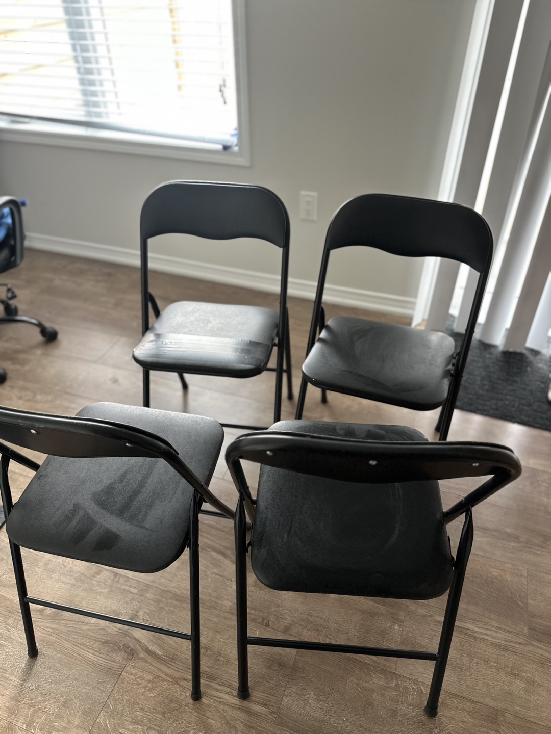 Set of 4 Black Folding Chairs