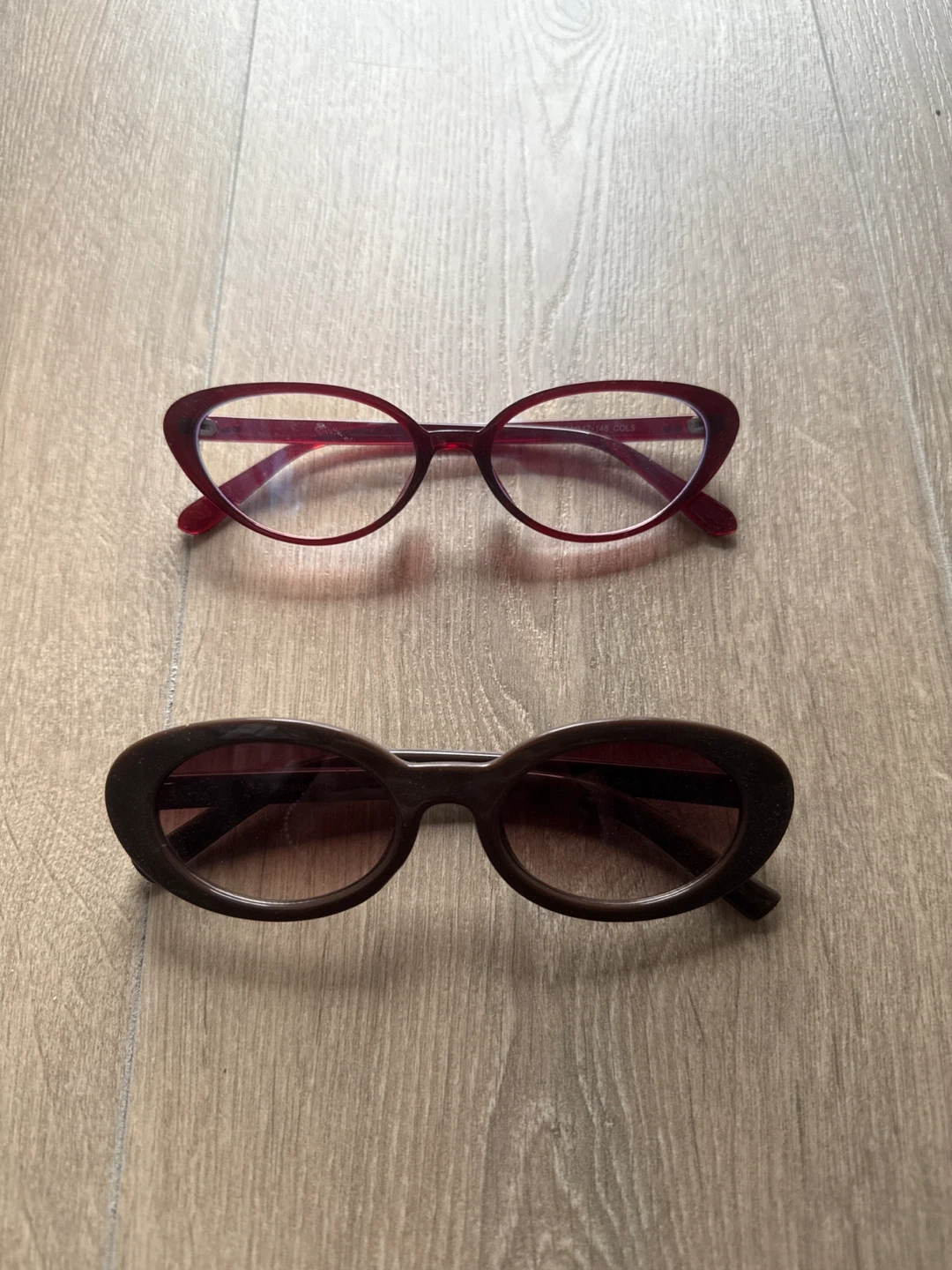 2 Pairs of Eyeglasses - Red & Brown