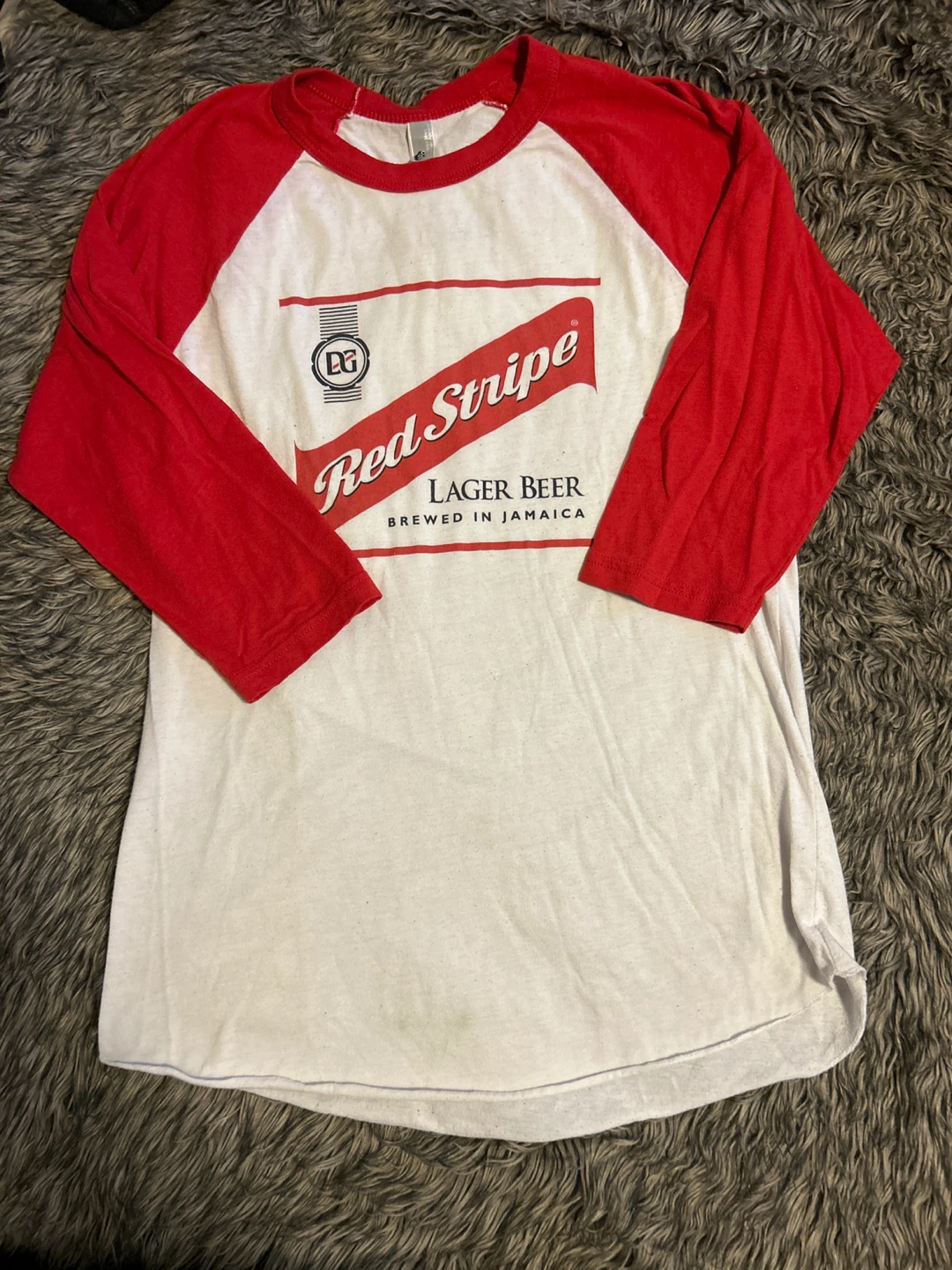 Red Stripe Lager Beer Baseball T-Shirt