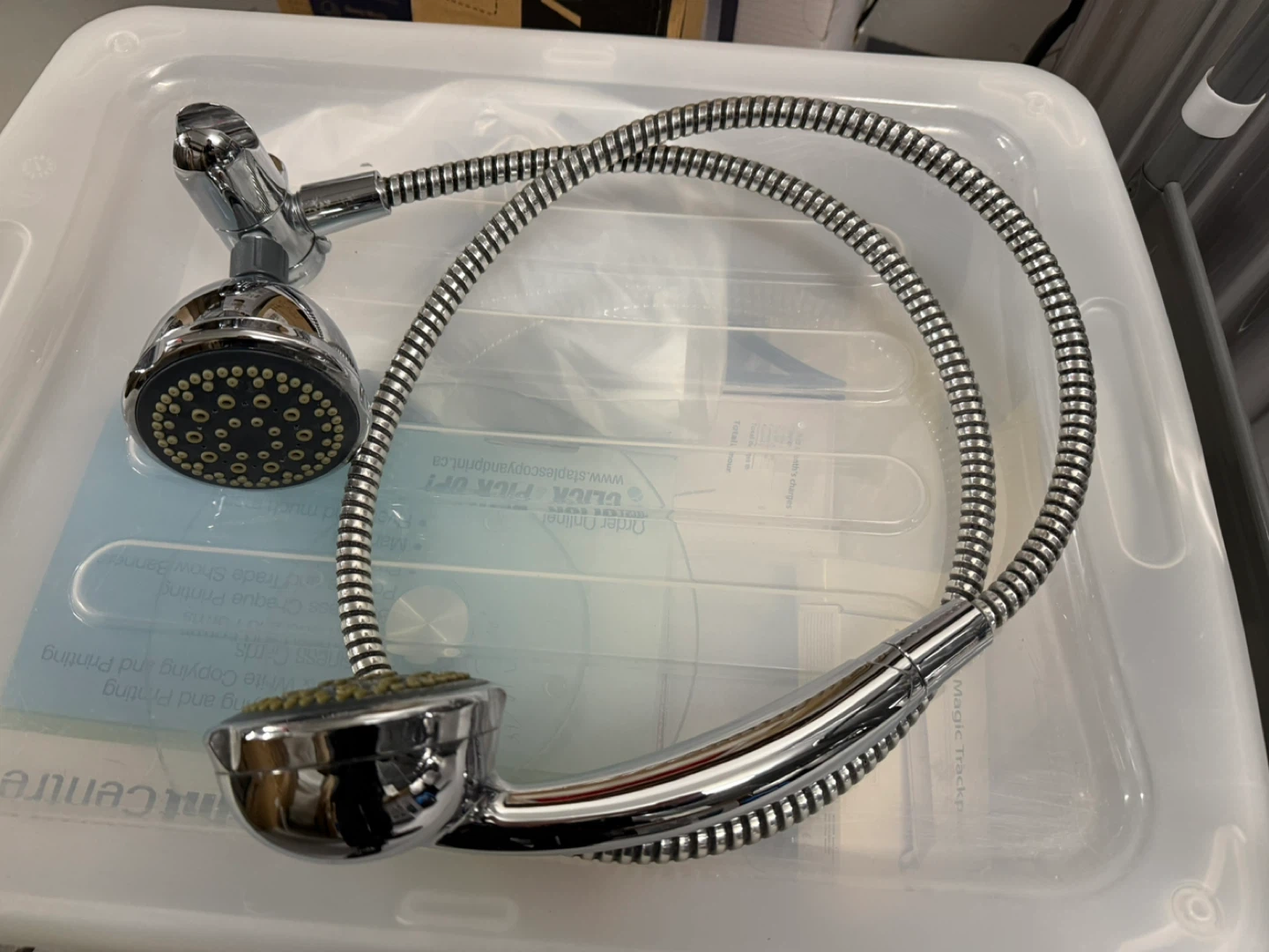 Chrome Handheld Shower Head with Flexible Hose - photo 2