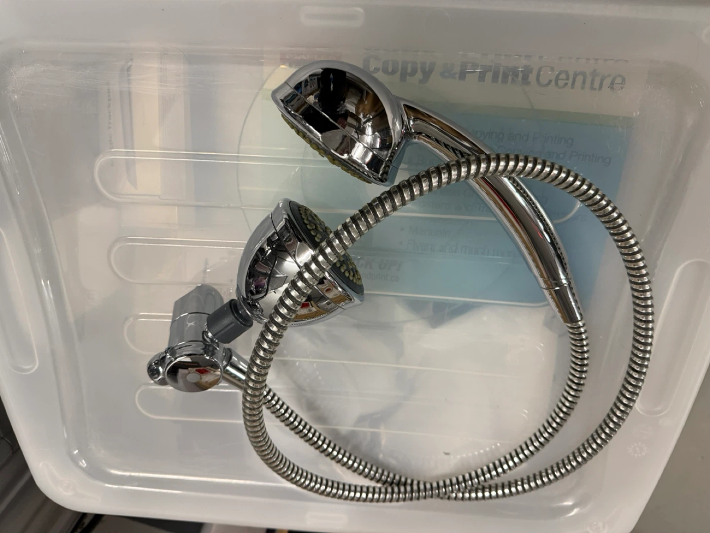 Chrome Handheld Shower Head with Flexible Hose