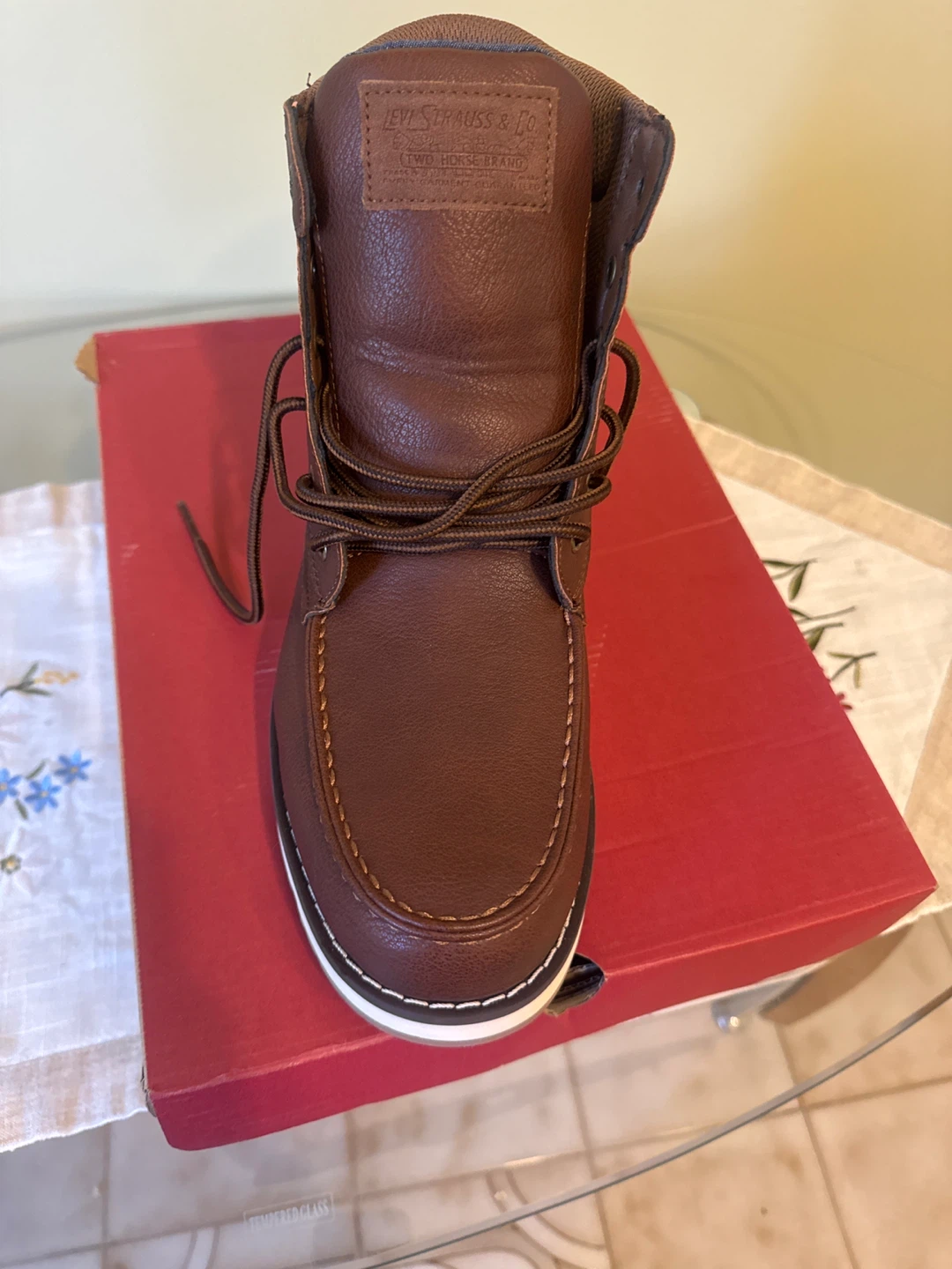 Levi's Men's Dean Lace-Up Boots - Size 12M Brown - photo 2