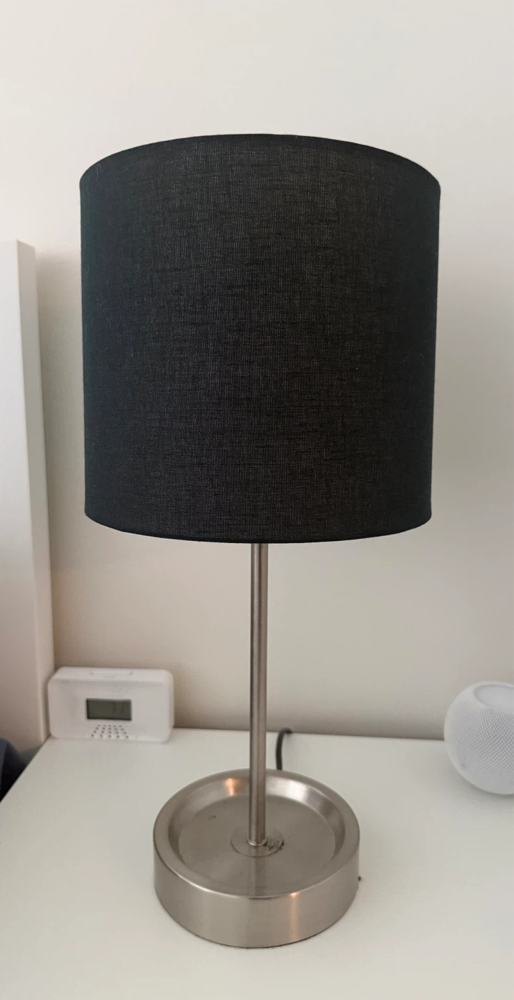 Set of 2 Navy & Silver Table Lamps