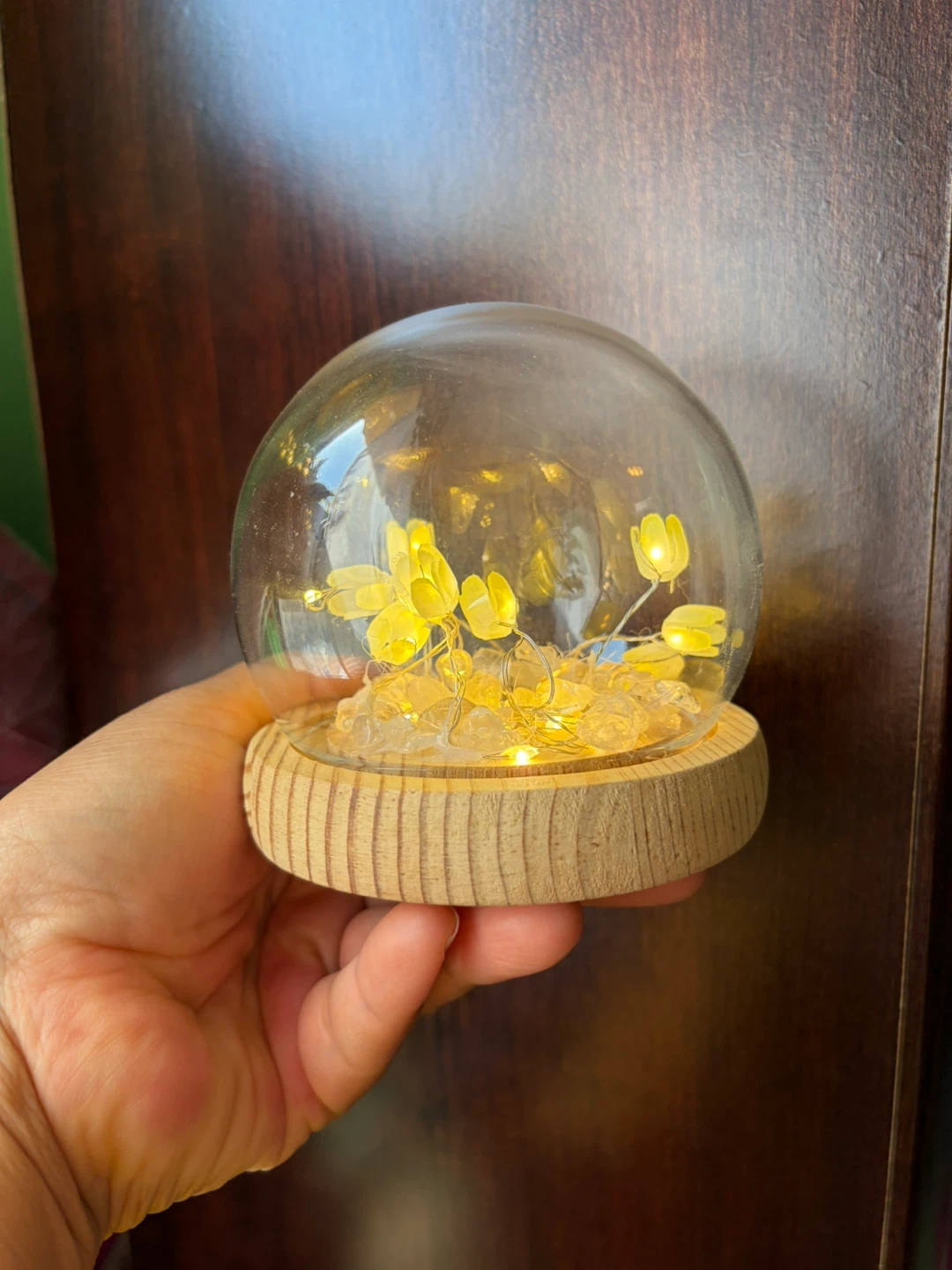 Glass globe battery operated