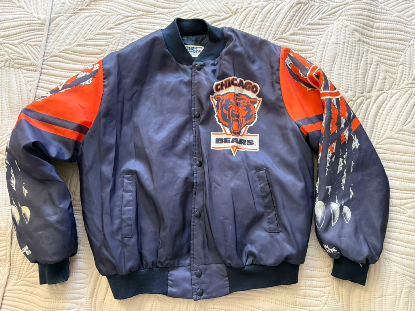 Chicago Bears Satin Bomber Jacket XL
