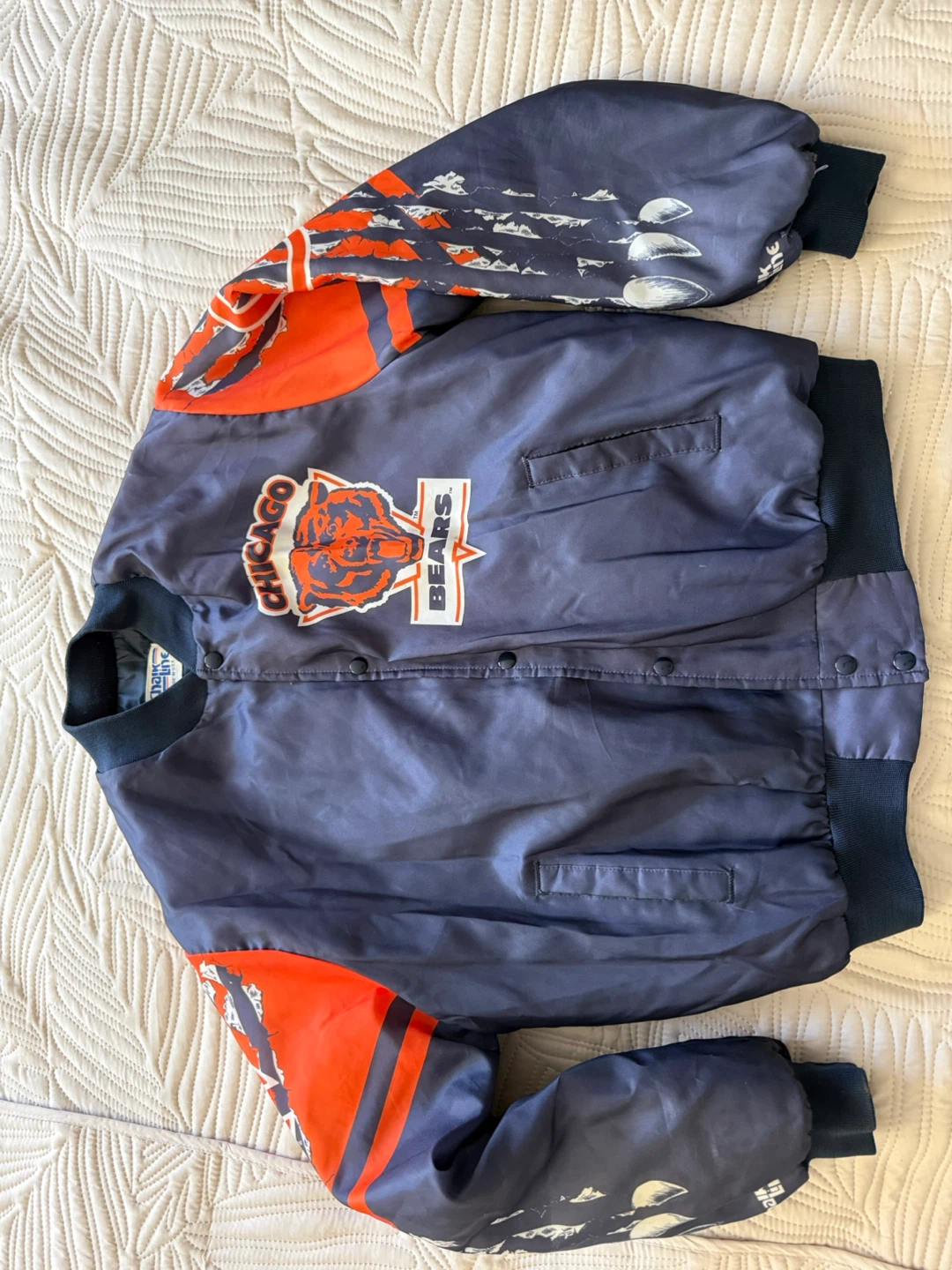 Chicago Bears Satin Bomber Jacket XL - photo 2