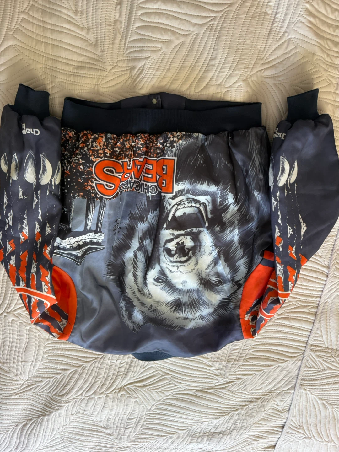 Chicago Bears Satin Bomber Jacket XL - photo 5