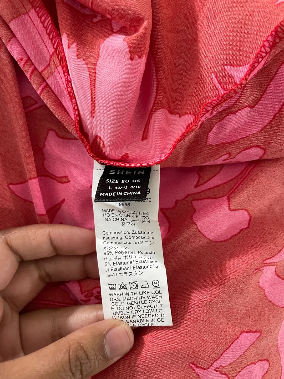 Shein Pink Floral Halter Maxi Dress - photo 5