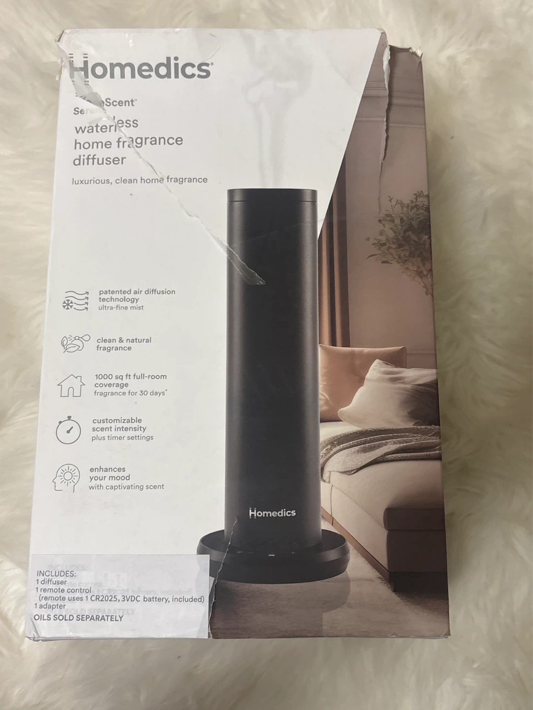 HoMedics SereneScent Waterless Home Fragrance Diffuser