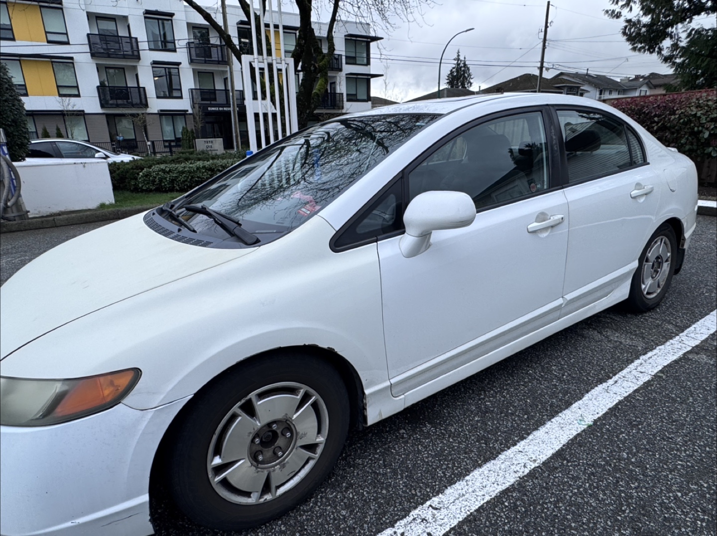 White Honda Civic Sedan