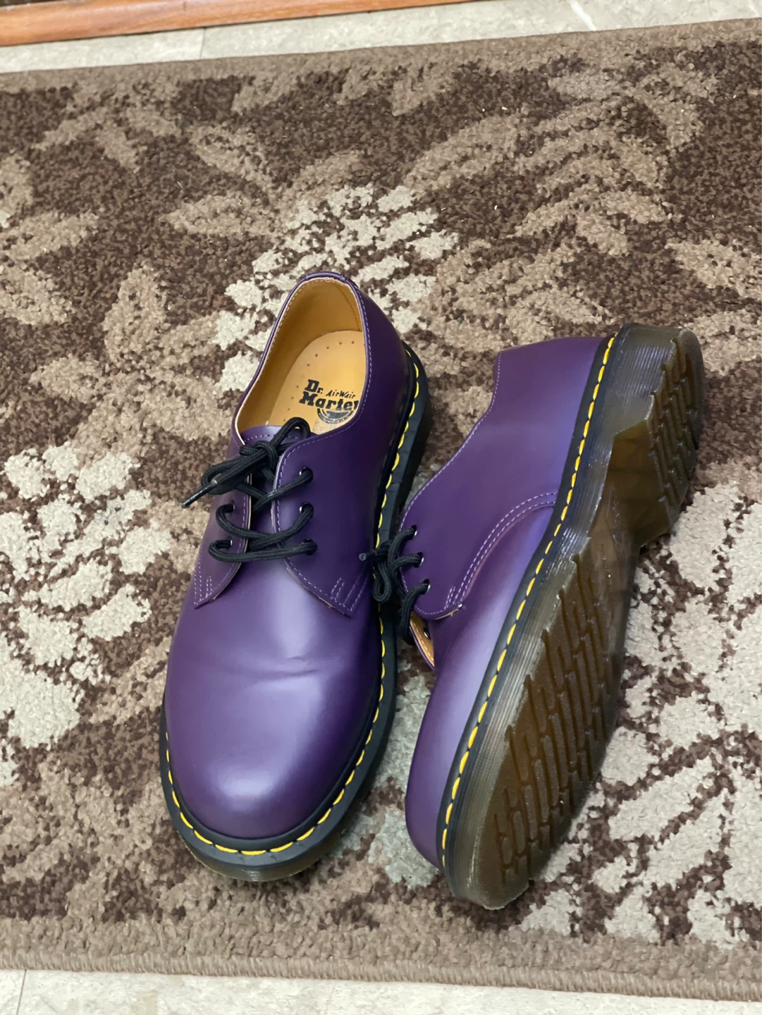 Dr. Martens 1461 Purple Leather Oxford Shoes - photo 3