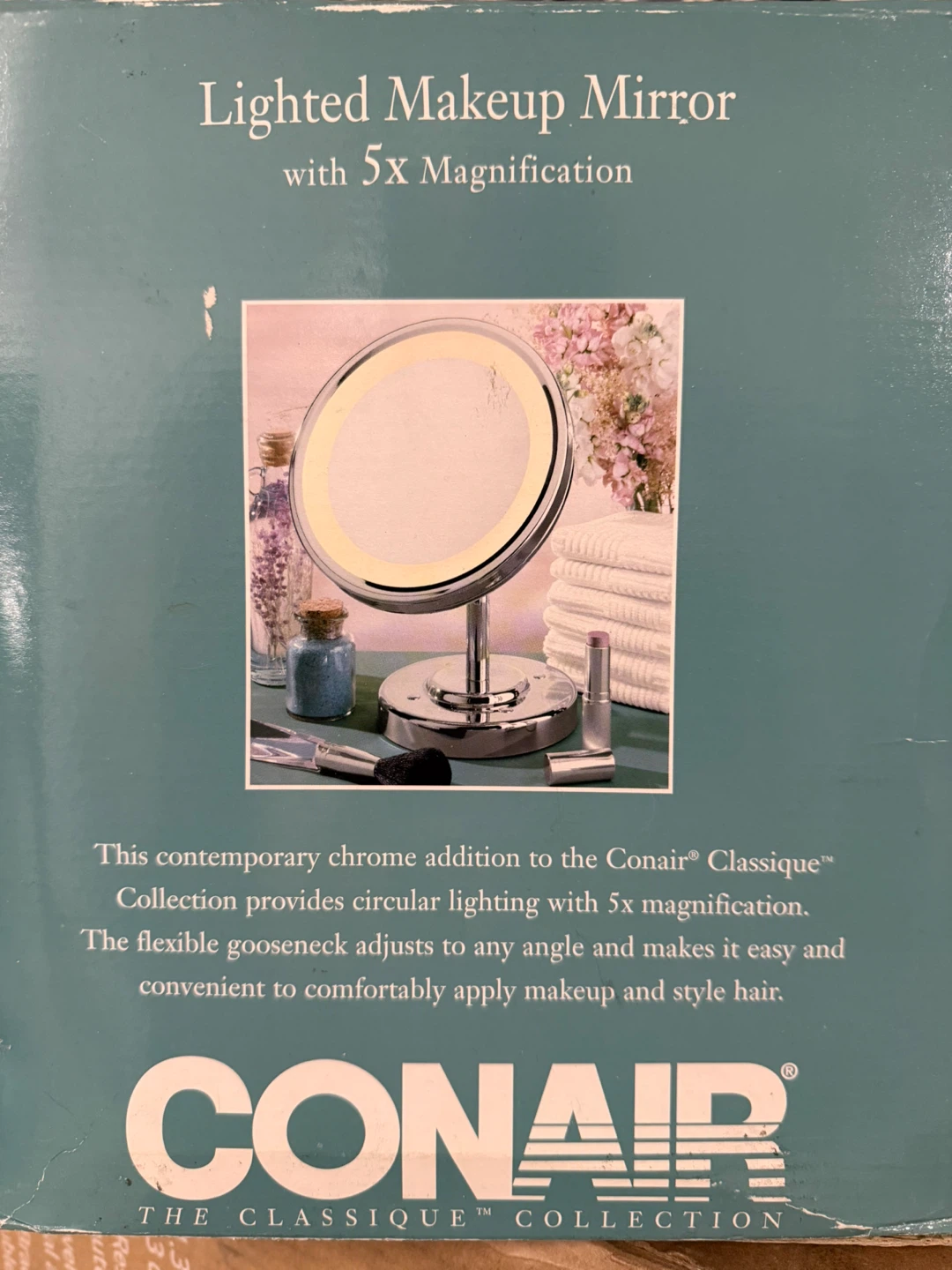 Conair Lighted Makeup Mirror with 5x Magnification