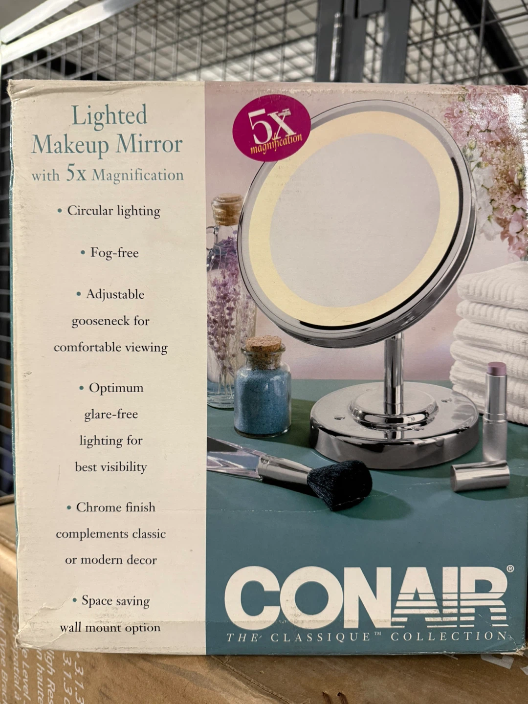 Conair Lighted Makeup Mirror with 5x Magnification - photo 2