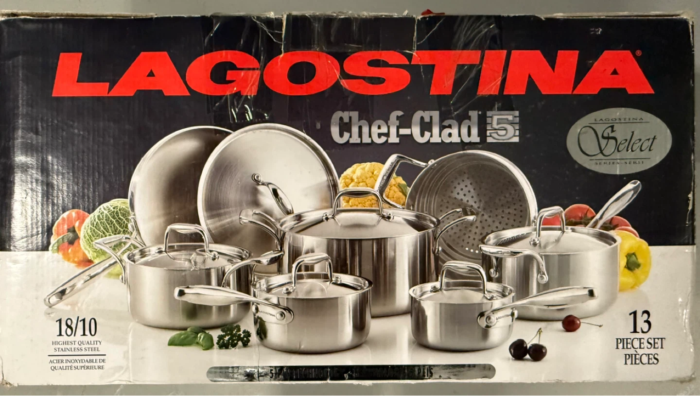 Lagostina Chef-Clad 5 13-Piece Stainless Steel Cookware Set