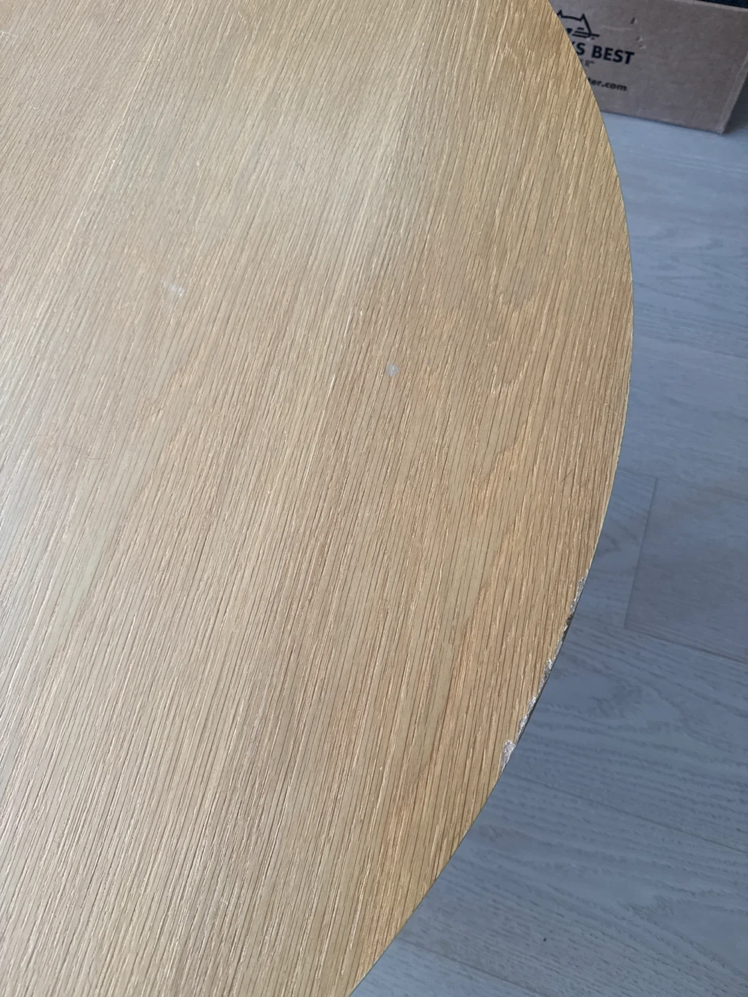 Mid-century style kidney-shaped wooden coffee table - photo 5