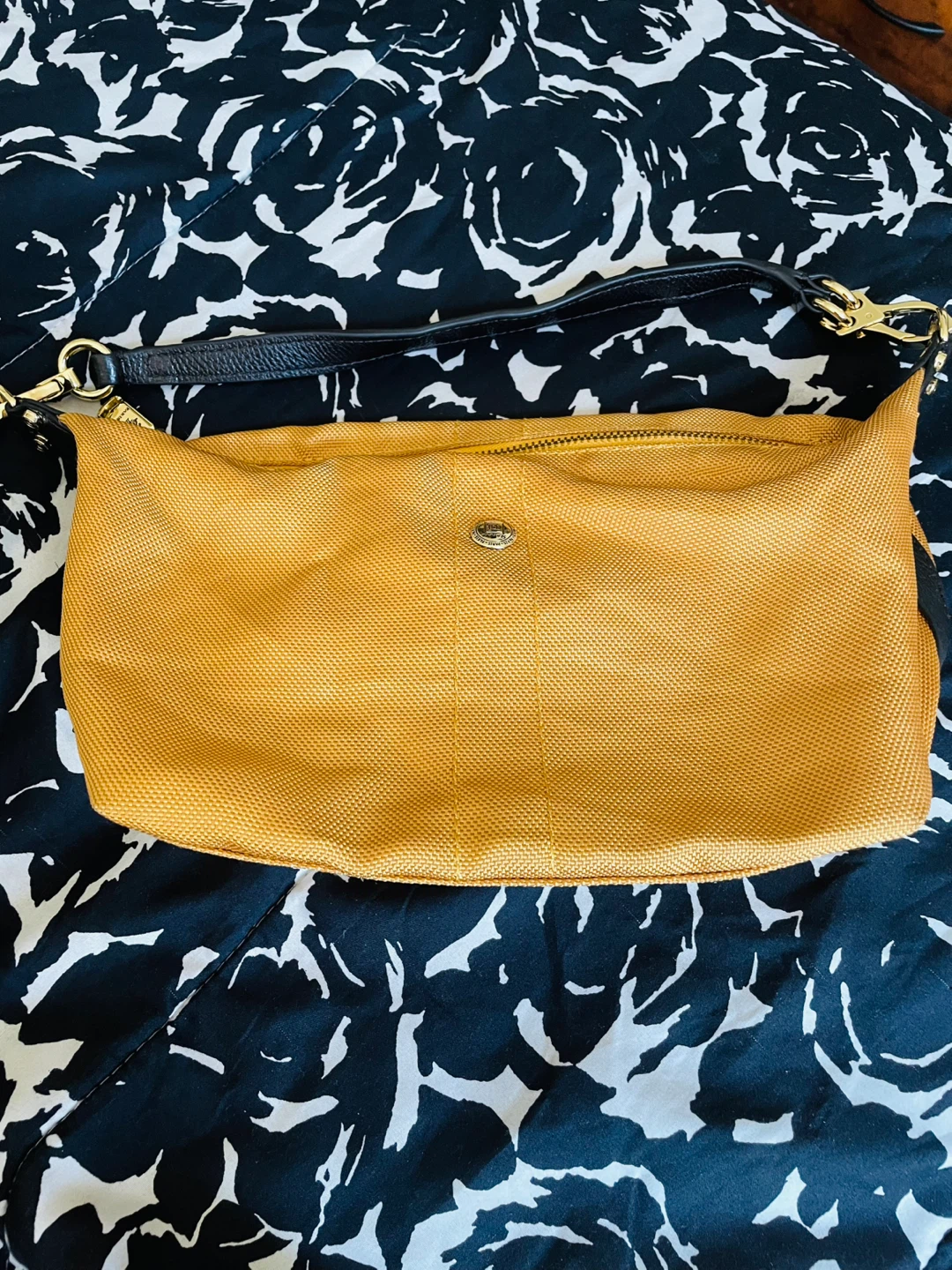 Yellow Textured Clutch Purse