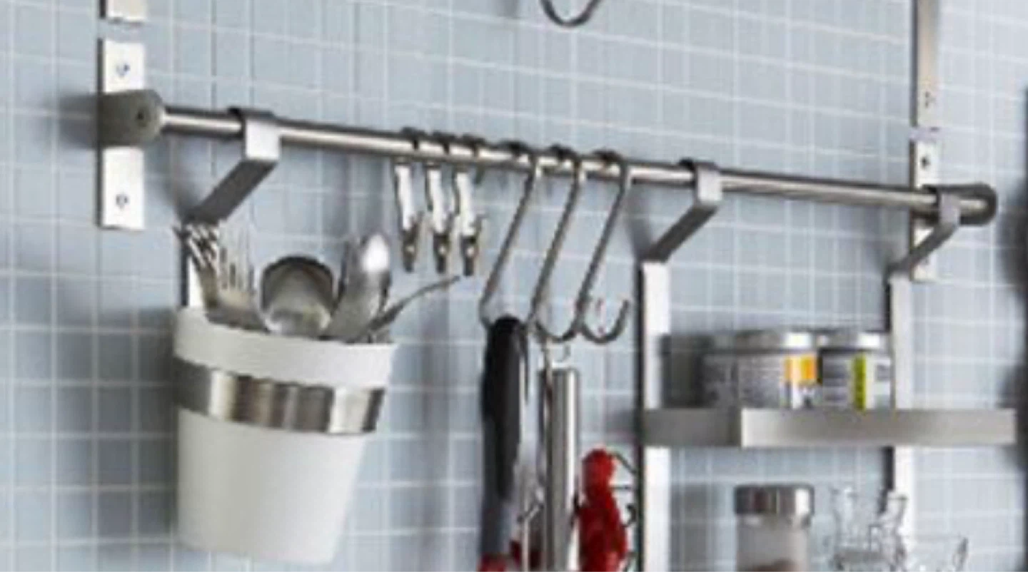 IKEA kitchen utensil hanging rack