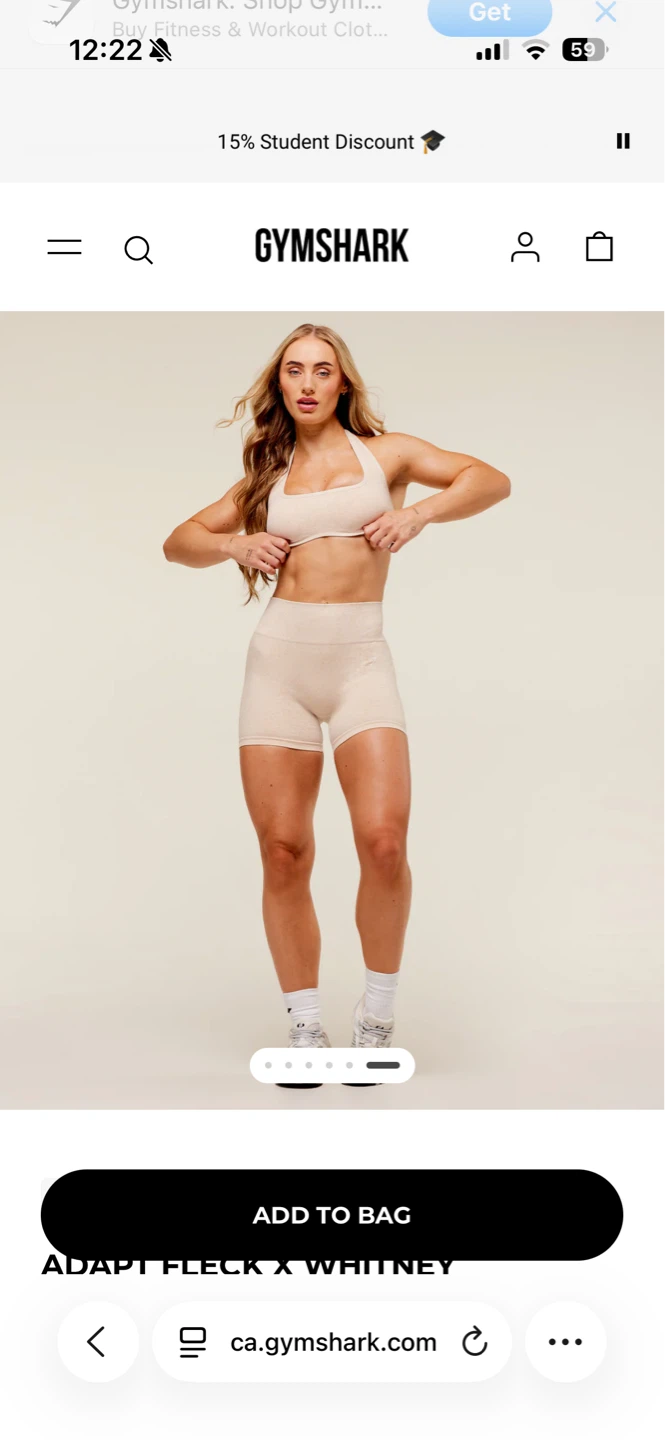 Gymshark Adapt Fleck Sports Bra & Seamless Shorts