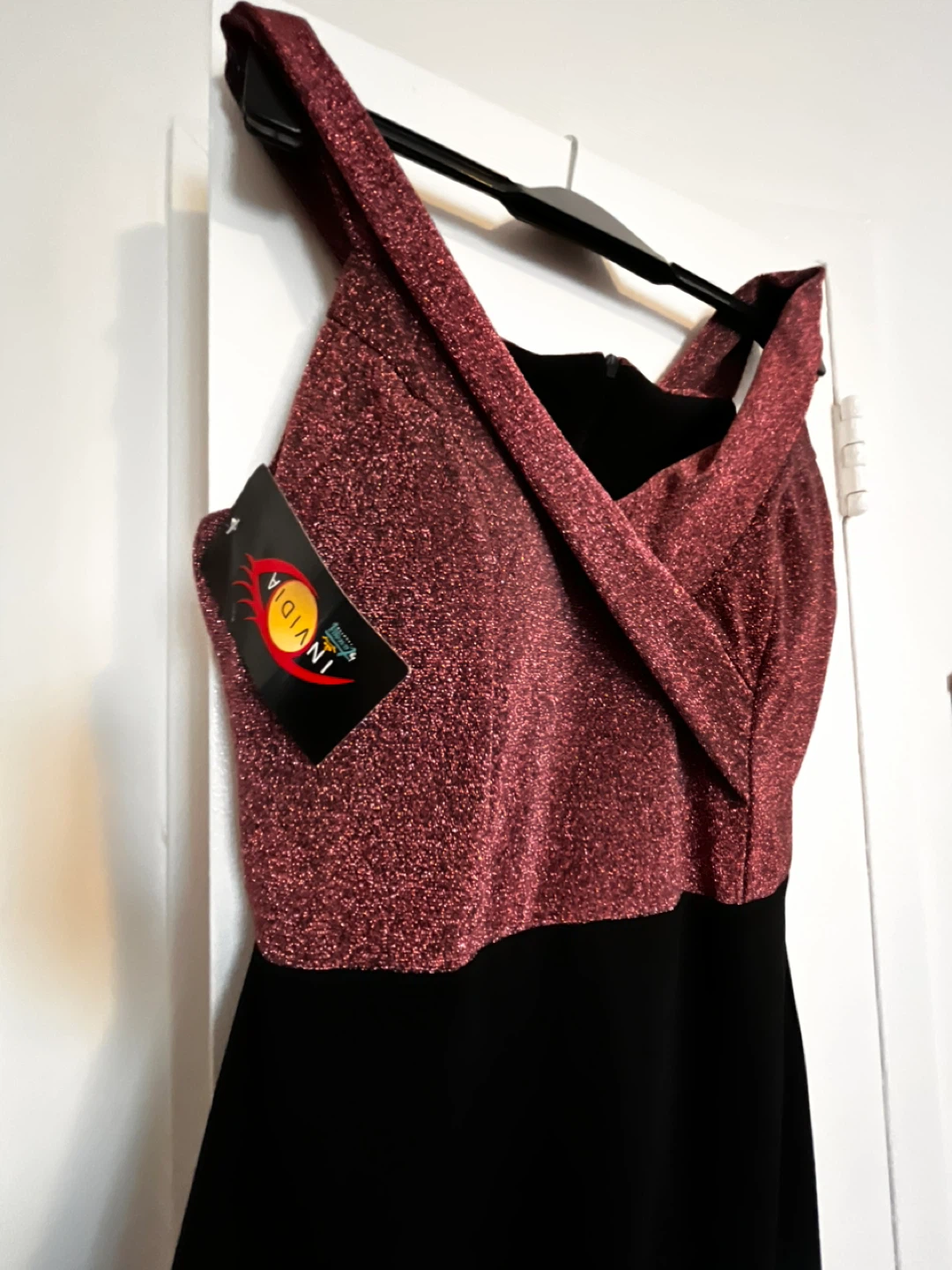 Sparkly rose gold and black party dress Small size - photo 5