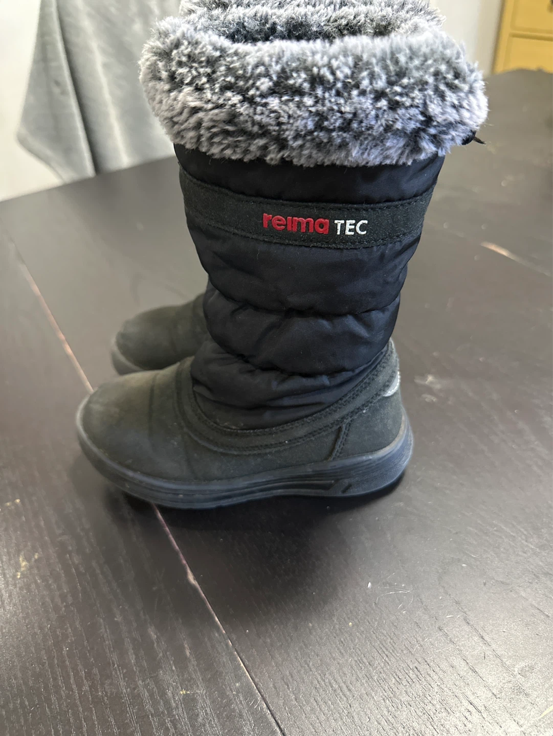 Reima TEC Black Winter Boots - Kids Size 11