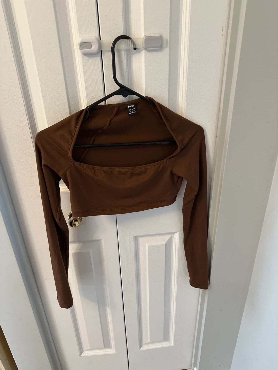 Shein Haut à manches longues marron