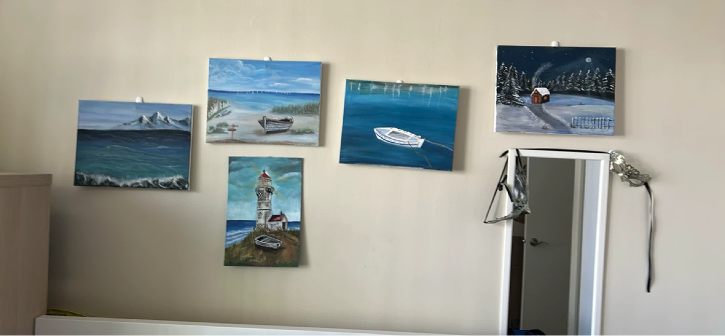 Set of 5 Original Paintings - Various Scenic Themes