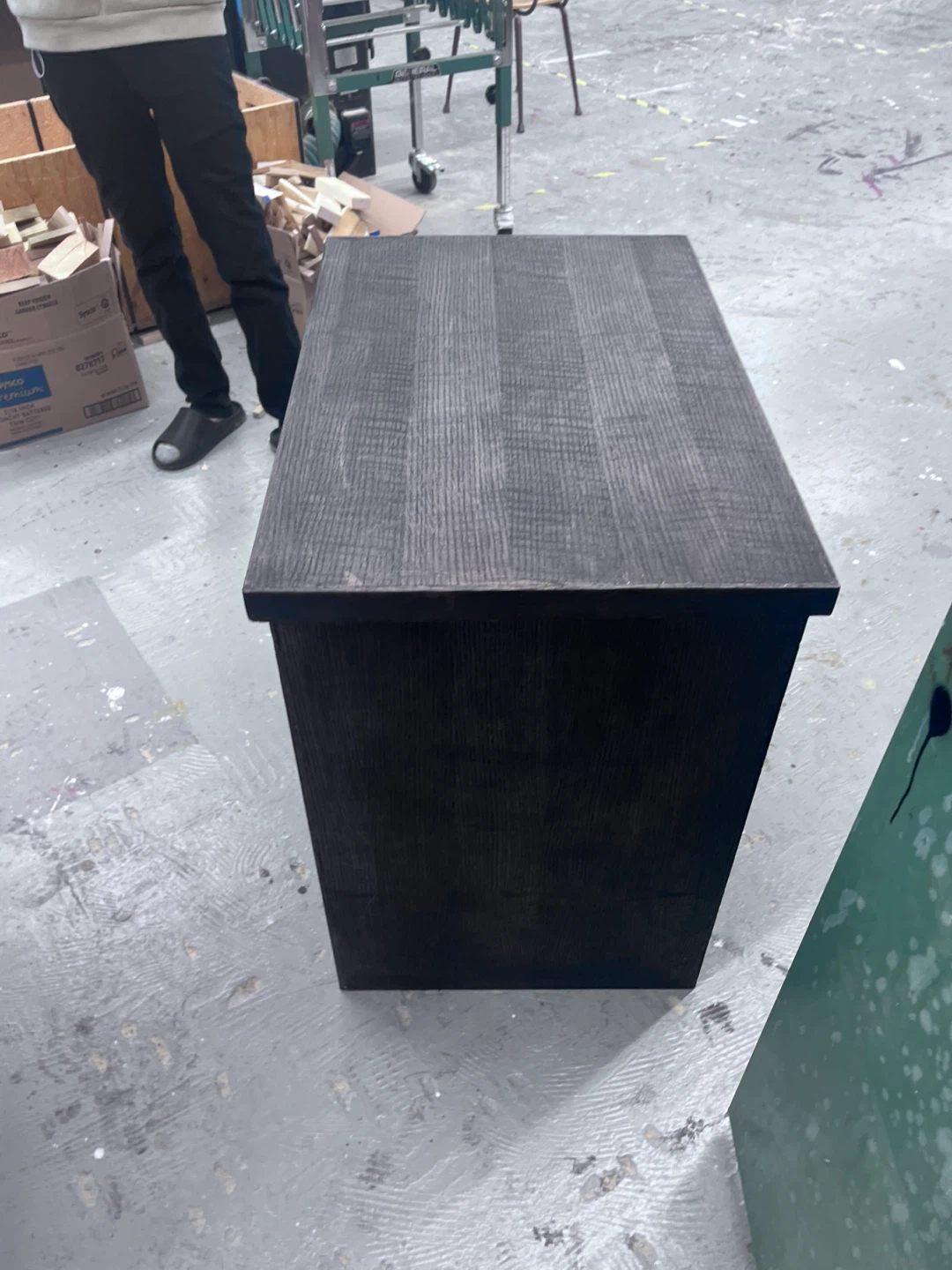 Dark Stained Wooden Side Table - photo 3