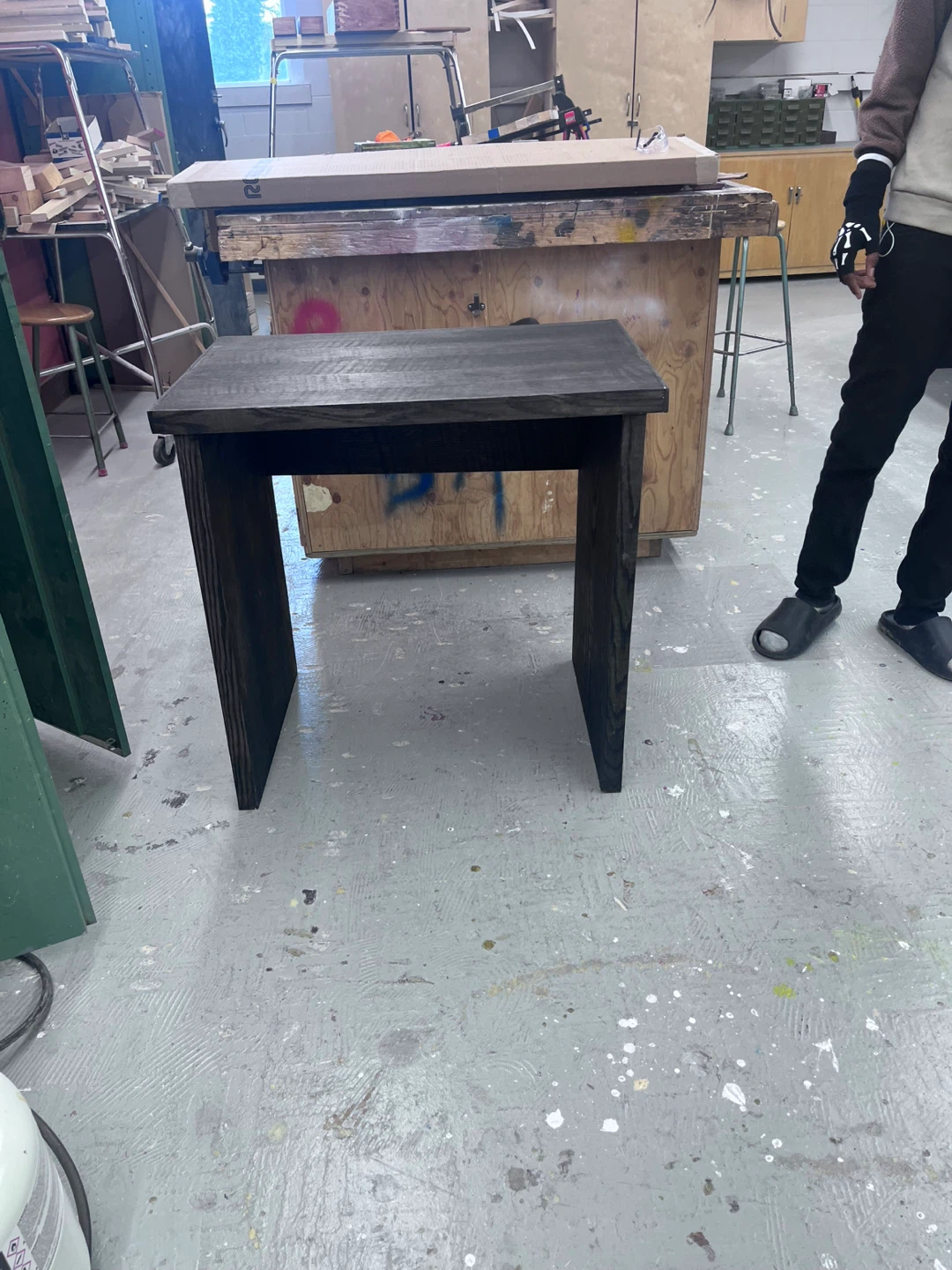 Dark Stained Wooden Side Table