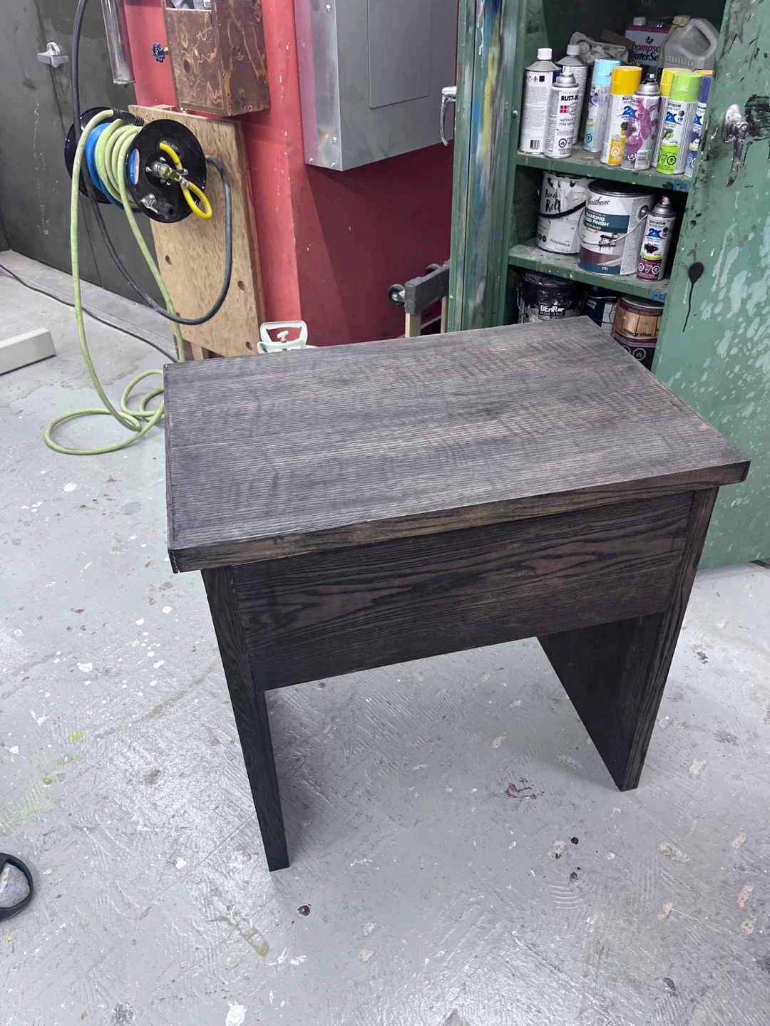 Dark Stained Wooden Side Table - photo 4