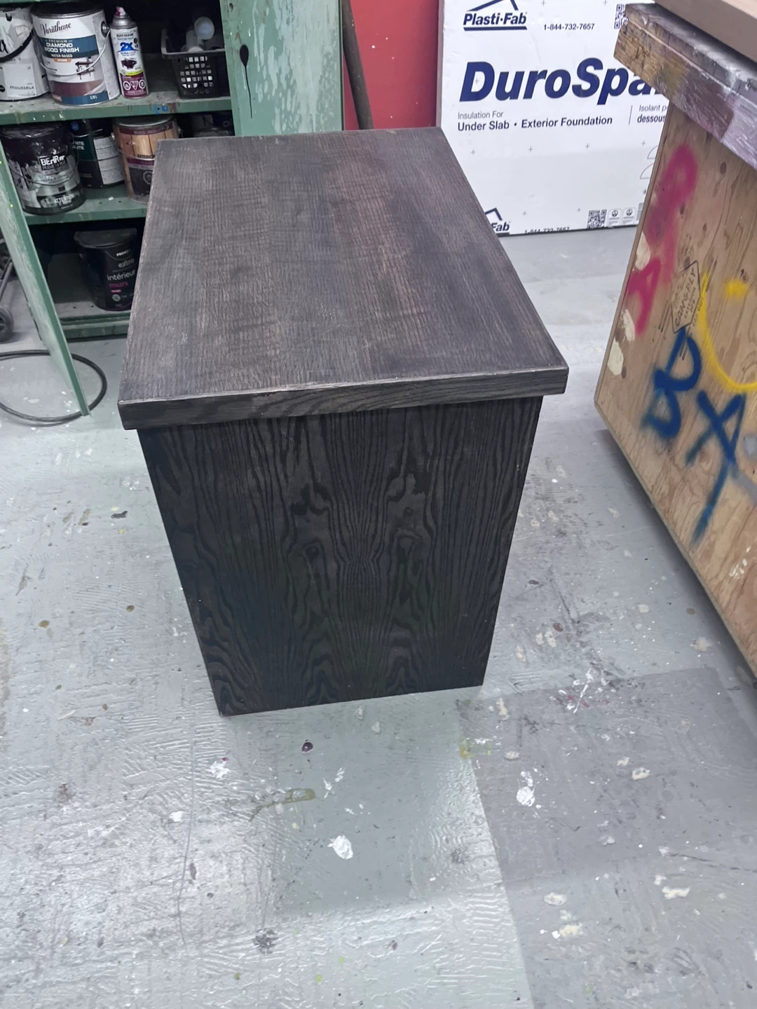 Dark Stained Wooden Side Table - photo 2