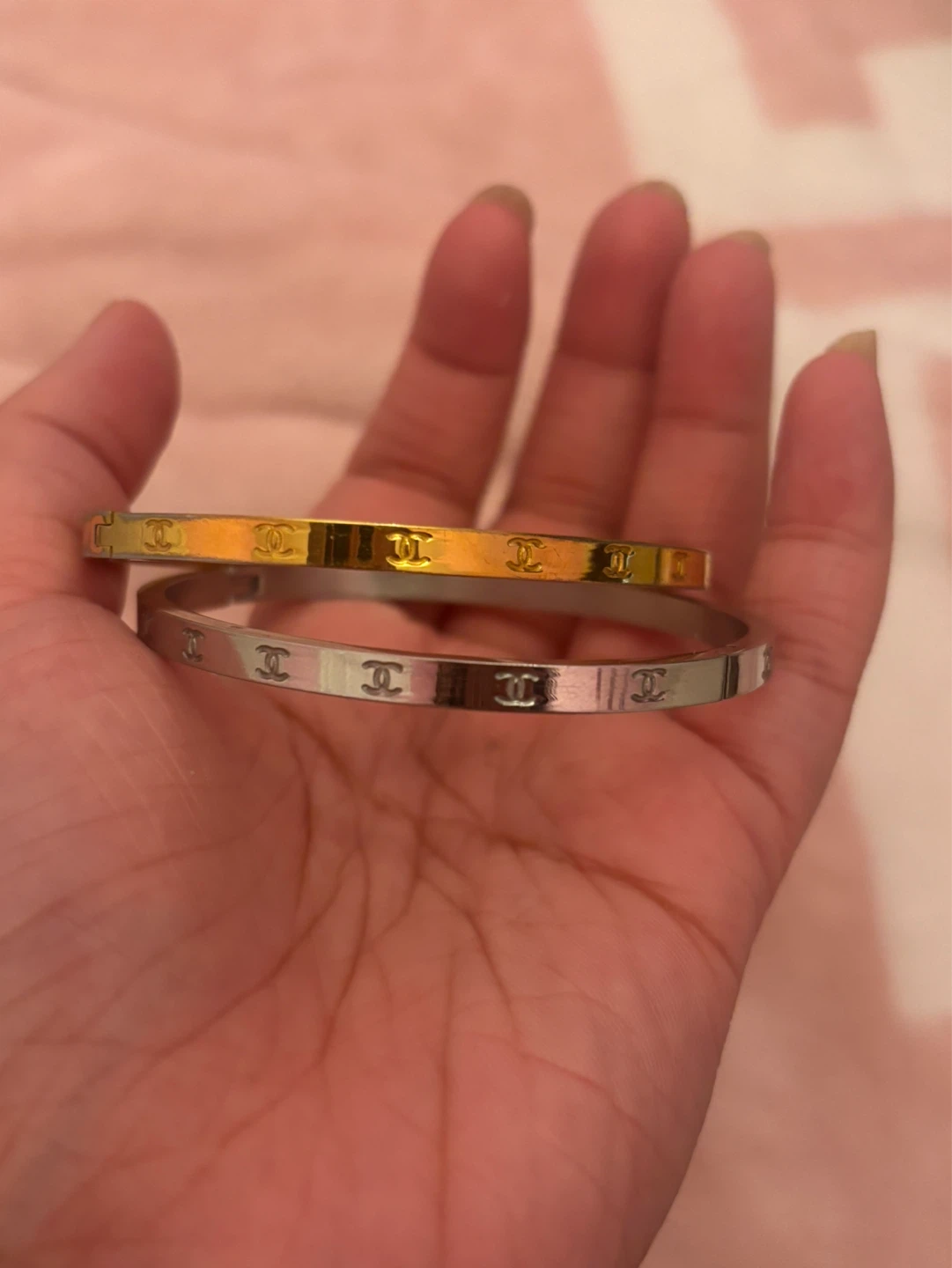 Set of 2 Bracelets - Gold and Silver Tone - photo 2