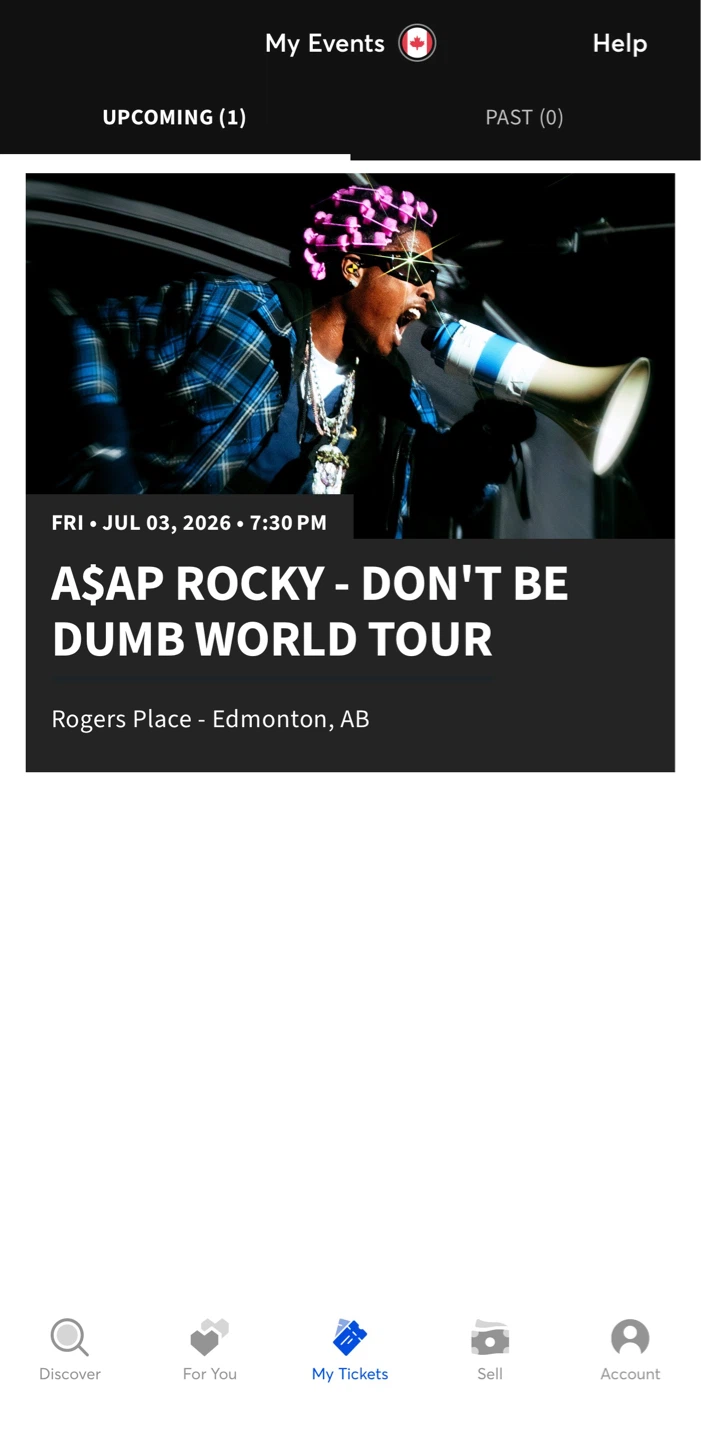 A$AP Rocky - Don't Be Dumb World Tour Ticket