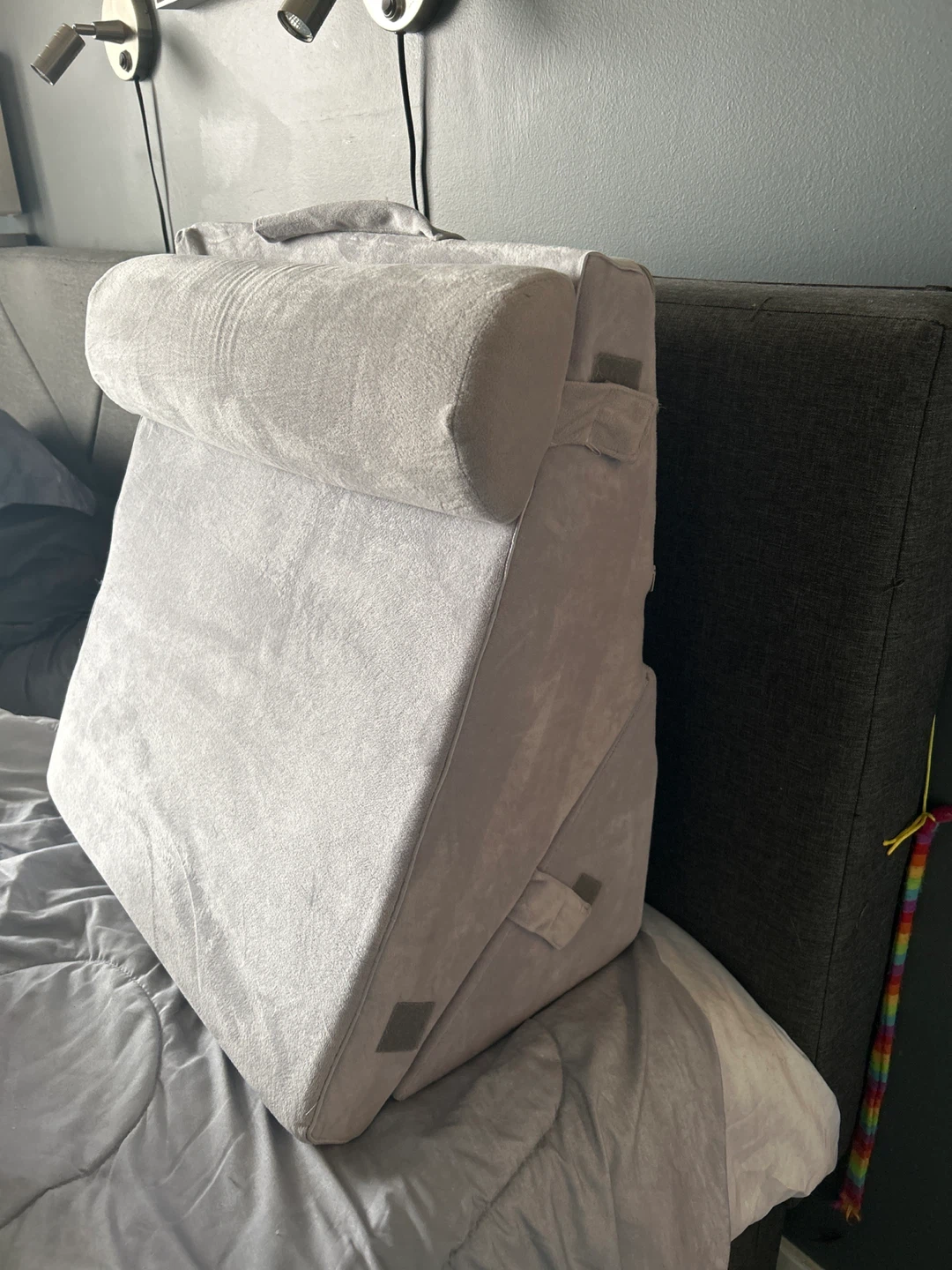 Grey Wedge Pillow