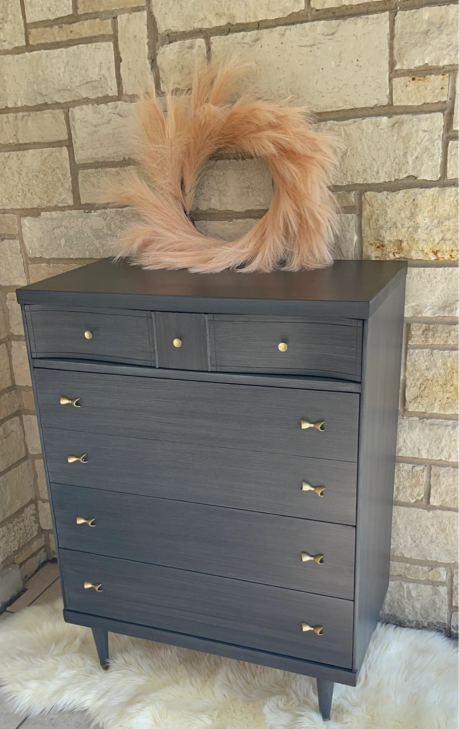 MCM BASSETT 4 drawers dresser Brushed Gray