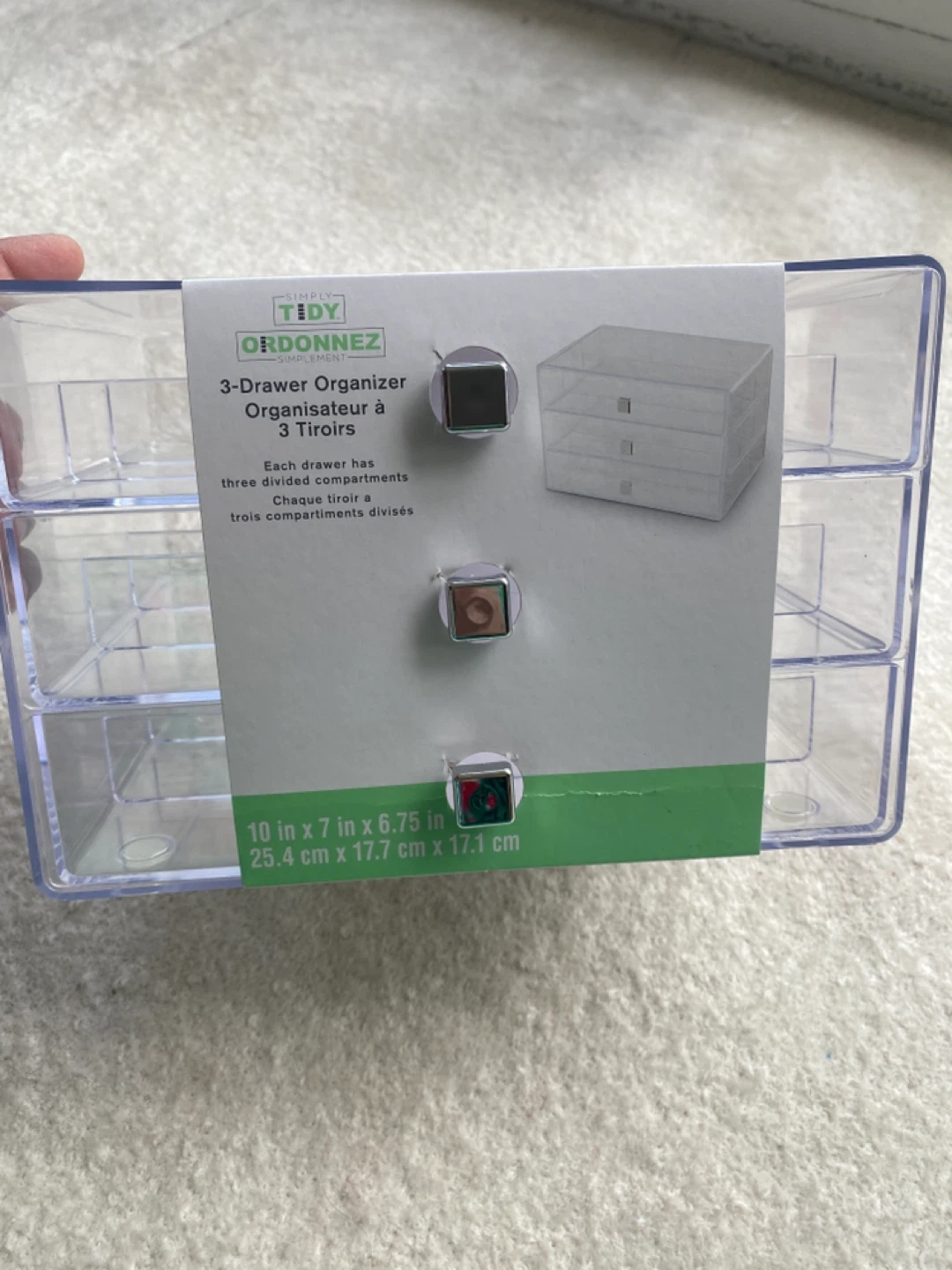 Tidy Organisation 3-Drawer Organizer - photo 2