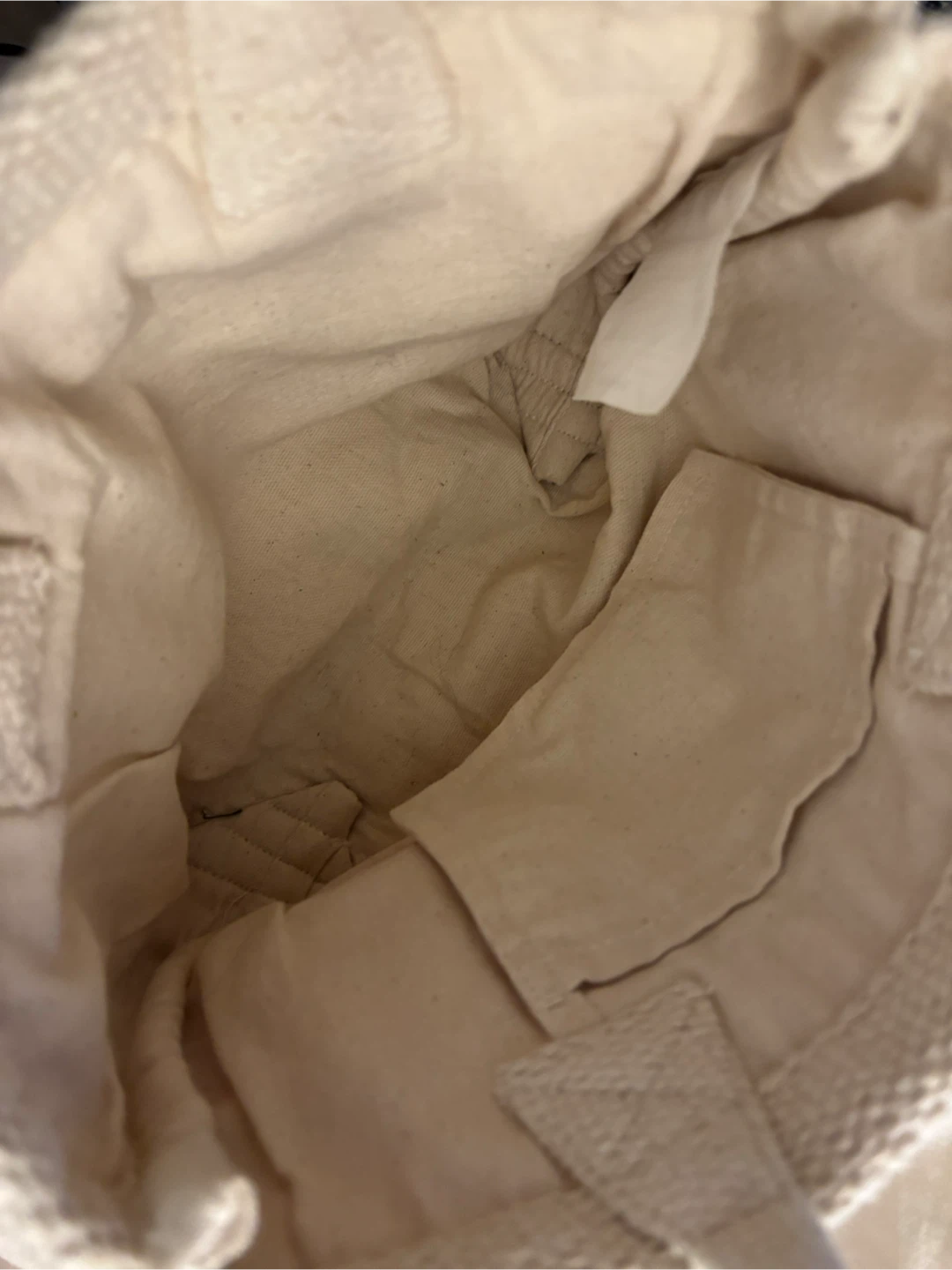 Small Cream Canvas Tote Bag - photo 2