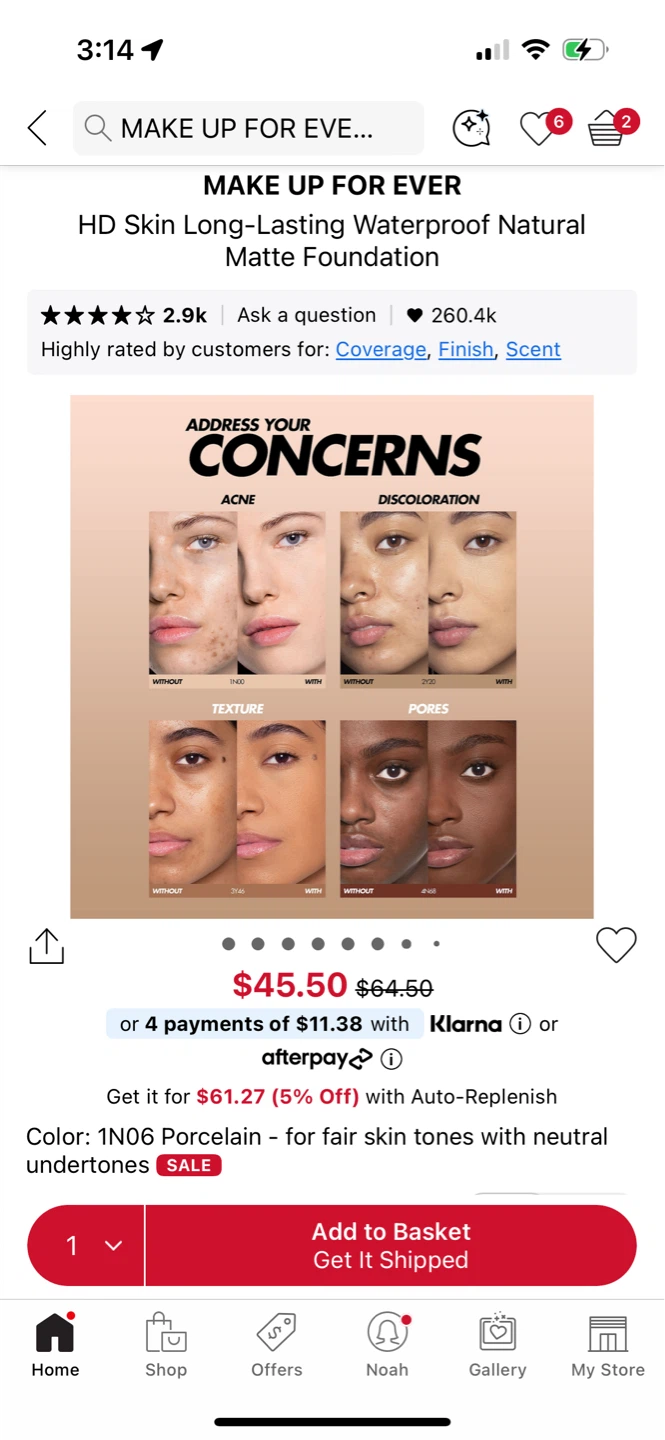 MAKE UP FOR EVER HD SKIN Foundation 1N06 - photo 4