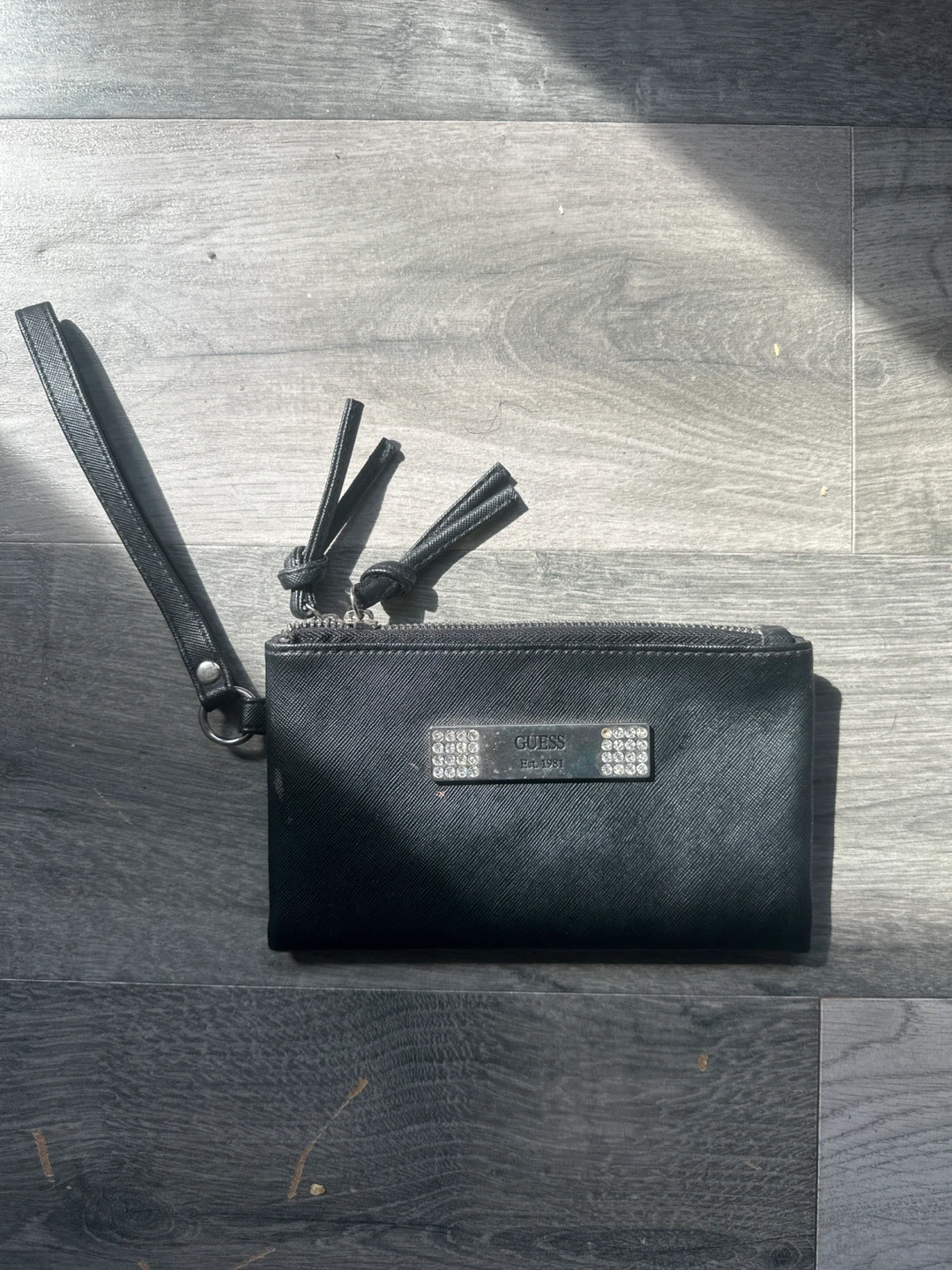 Guess Black Wristlet Wallet