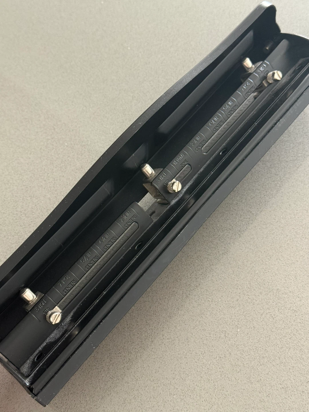Black 3-Hole Punch with Adjustable Guide - photo 3
