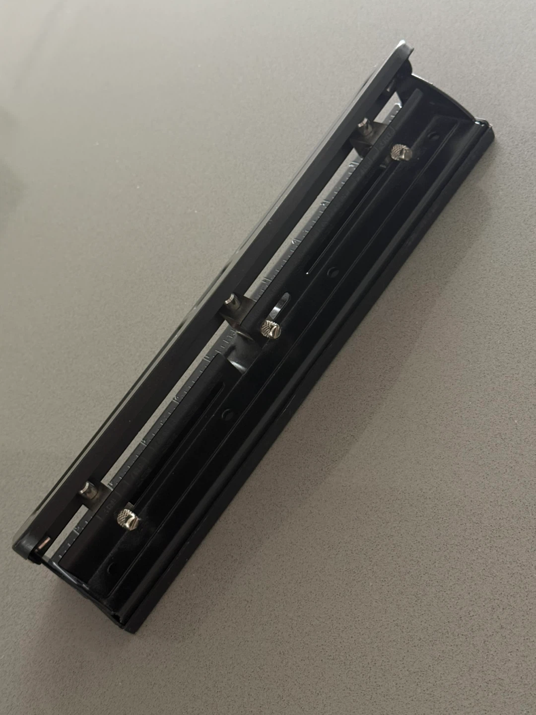 Black 3-Hole Punch with Adjustable Guide - photo 2