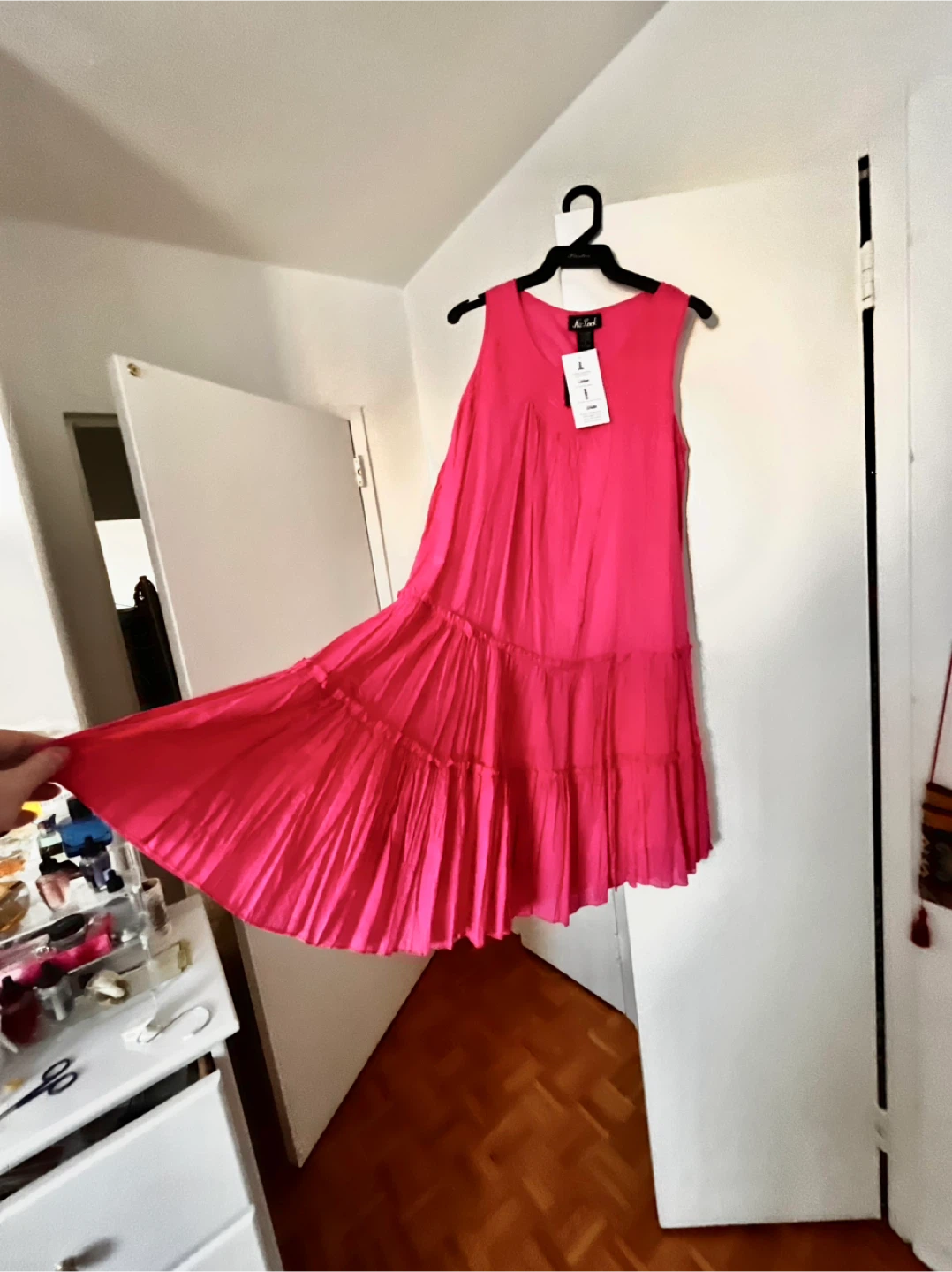 Brand New Pink 100% Cotton Dress Size S