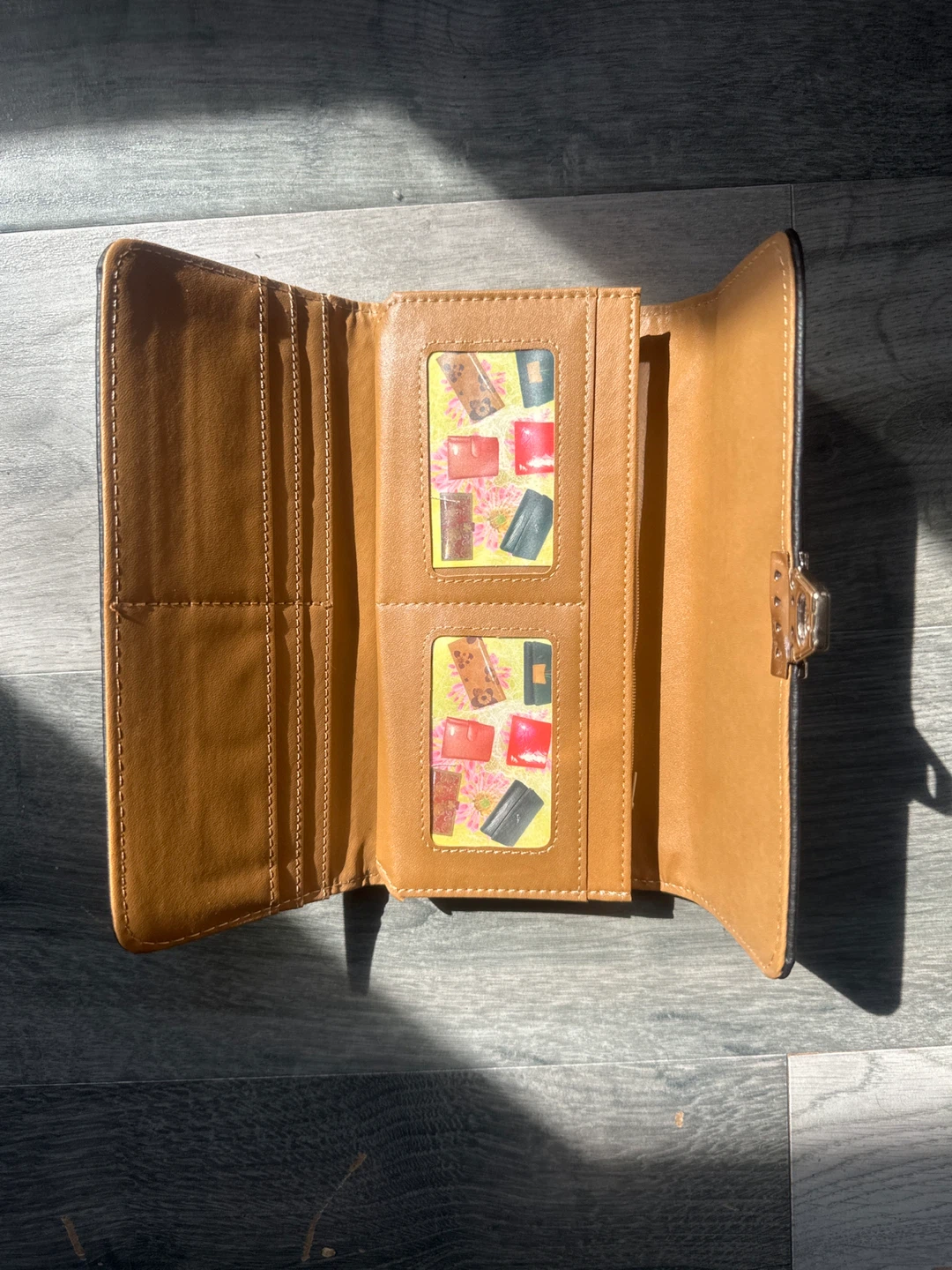 Women's Black Faux Leather Wallet - photo 2