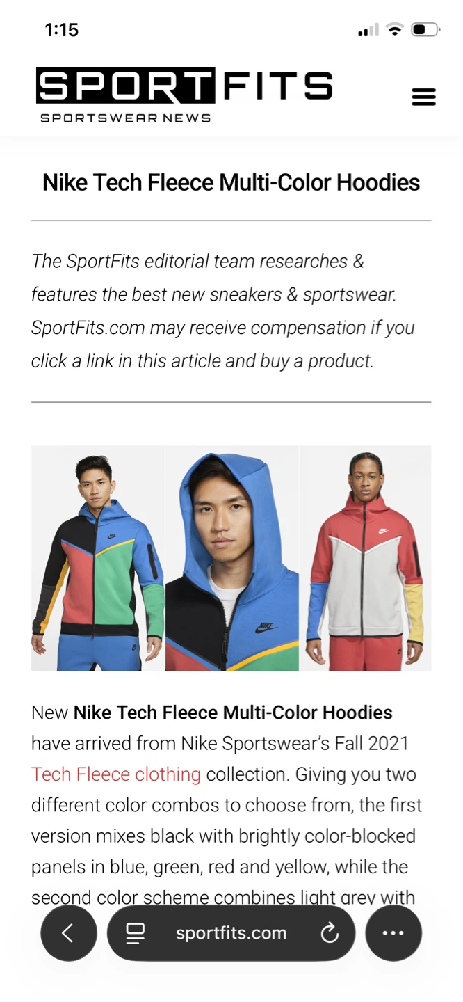 Nike Tech Fleece Multi-Color Hoodie - photo 3